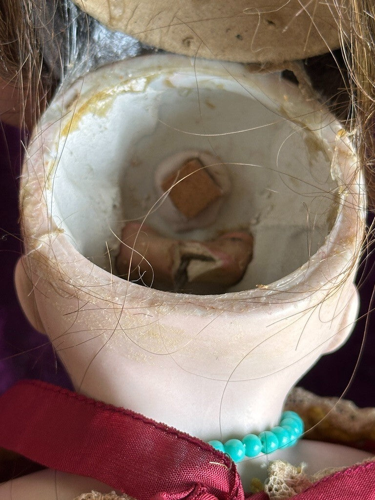 Antique German 16” Early Kestner Alphabet Series Closed Mouth Bisque Head Doll