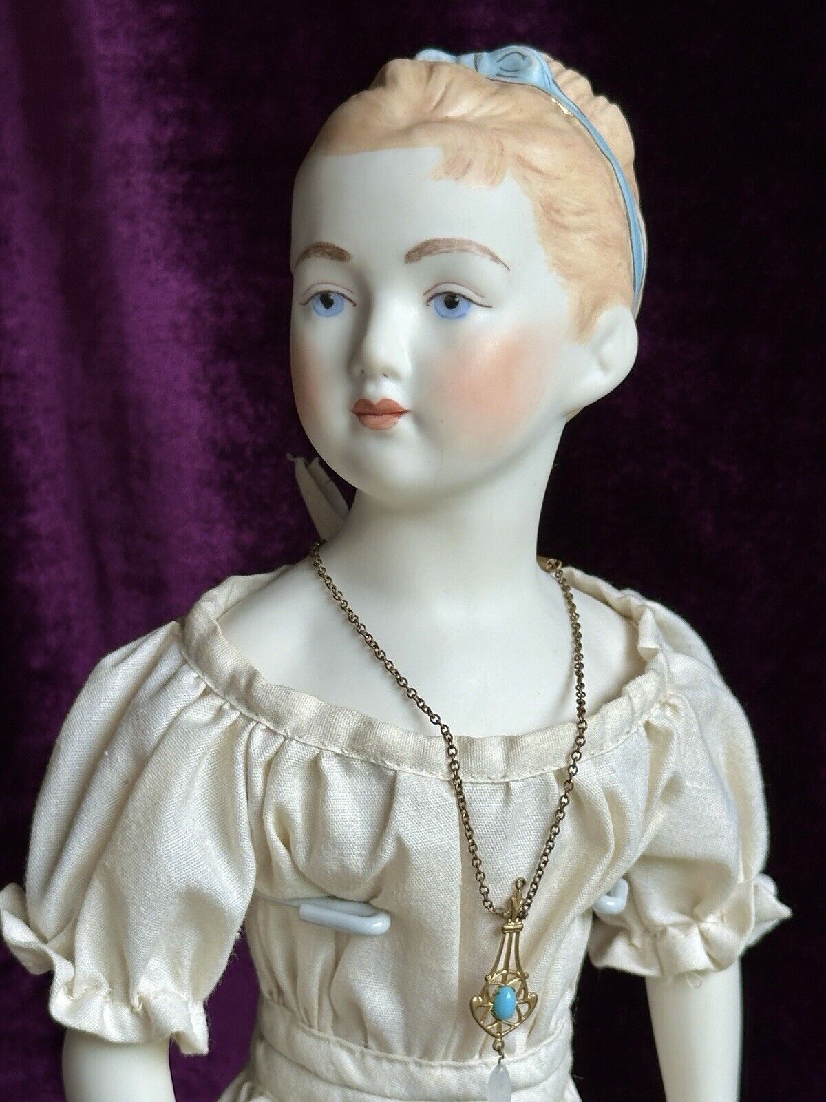 Vintage 18” Artist Signed Pinkie Character Parian China Doll