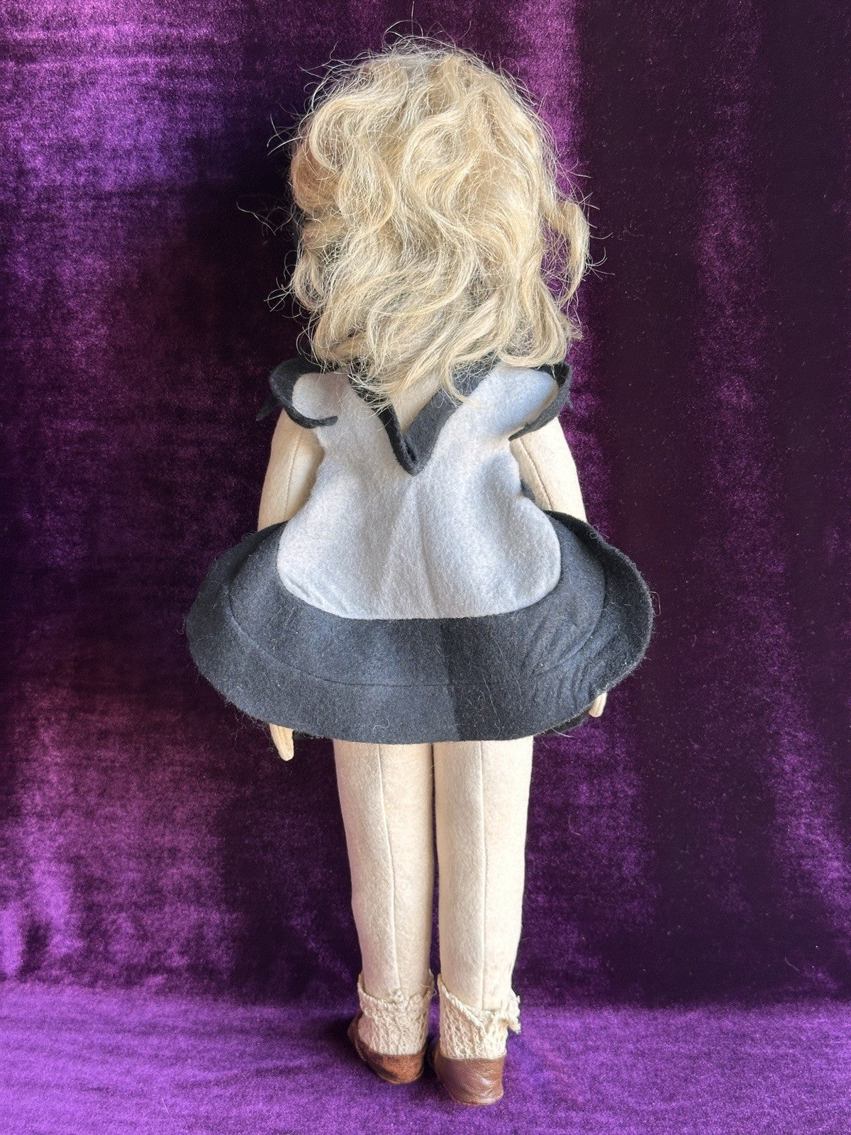 Vintage 18” Italian/French Lenci Style Cloth Felt Doll