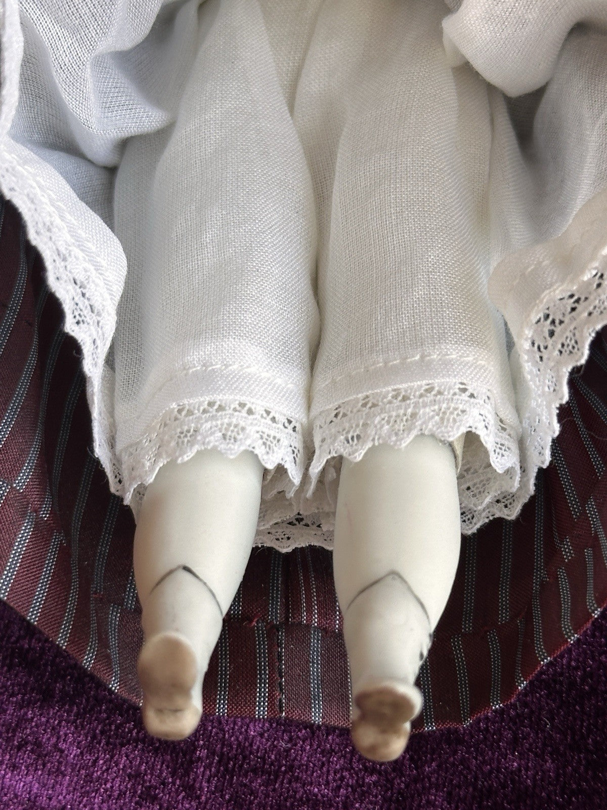 Porcelain Miniature Cathy Hansen Repro of Antique French Huret Dollhouse Doll