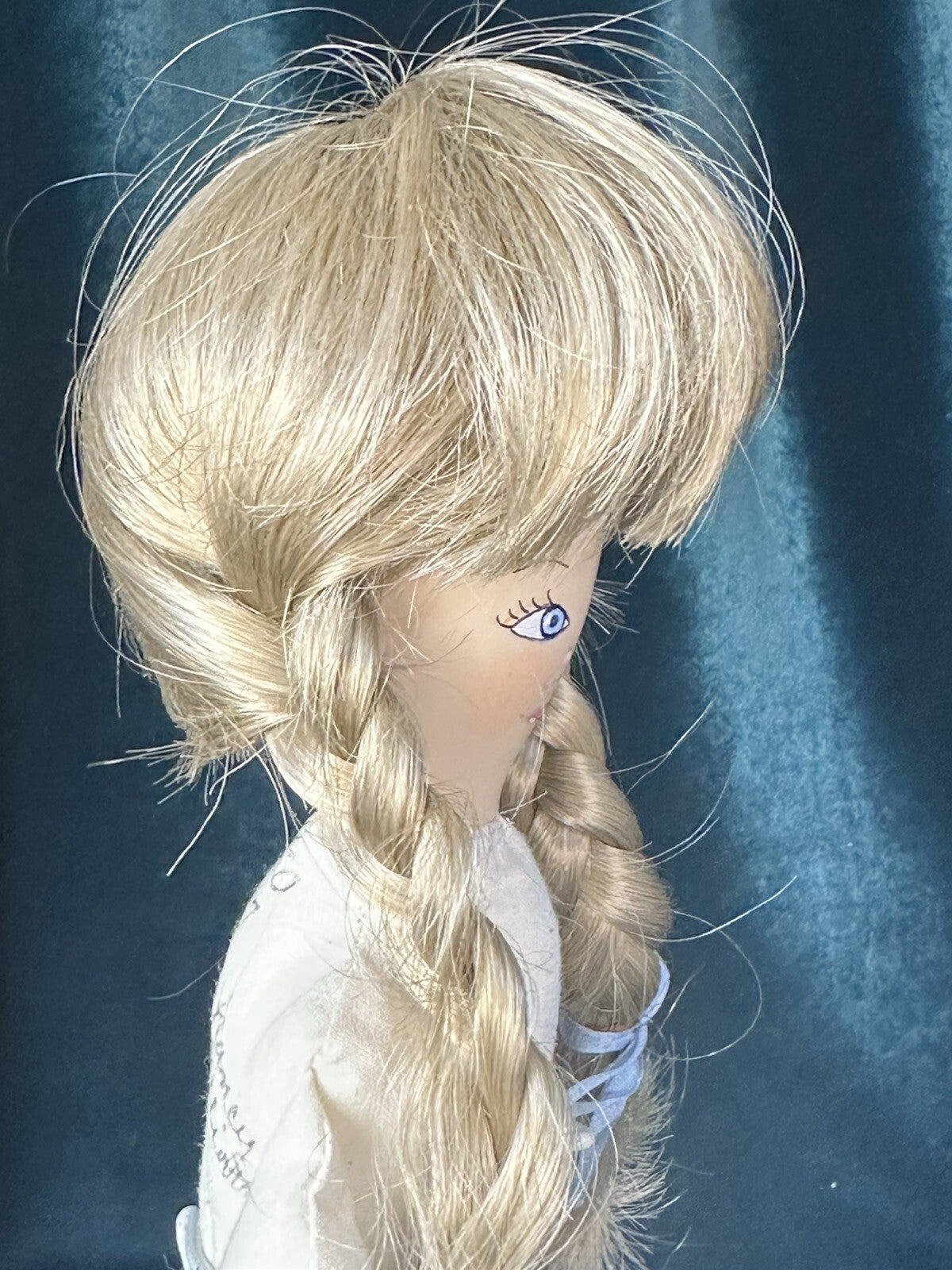 Collectible 12” Hand-carved Wooden Jointed Doll by Nancy Elliott (?) LE 150