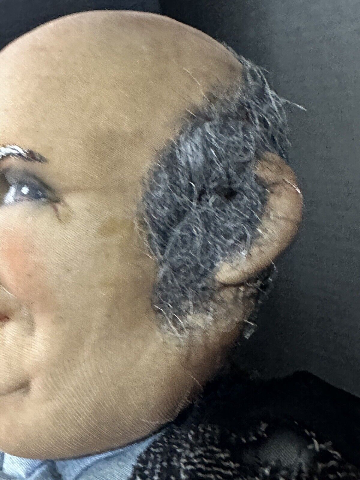 RARE Original French Bernard Ravca Stockinette Portrait Doll Of Paul-Henri Spaak