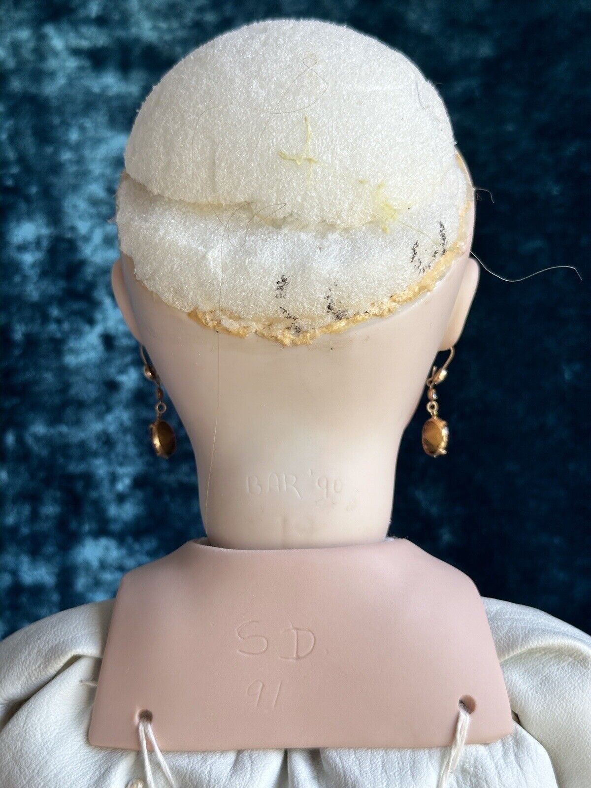 Large 27” Porcelain Head Reproduction of Antique French Jumeau (?) Doll