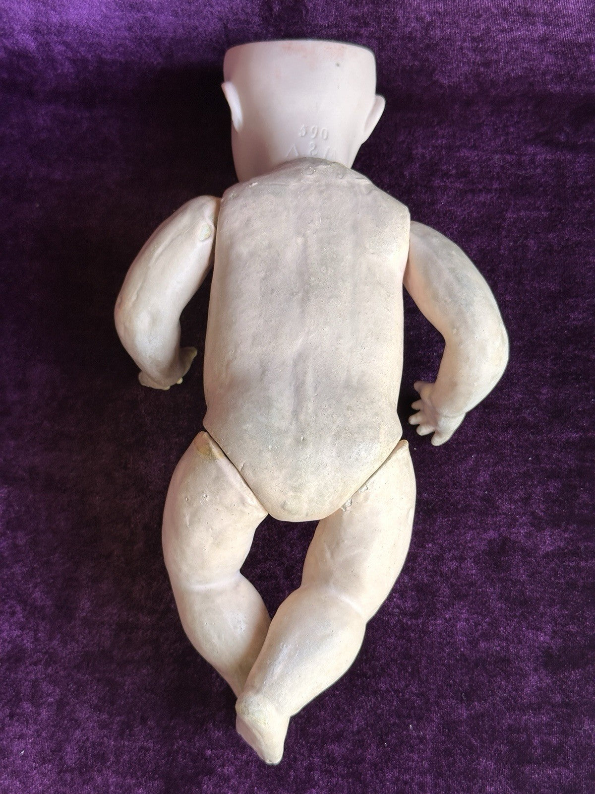 Rare Antique German 11.5” Armand Marseille 590 Bisque Head Baby Doll