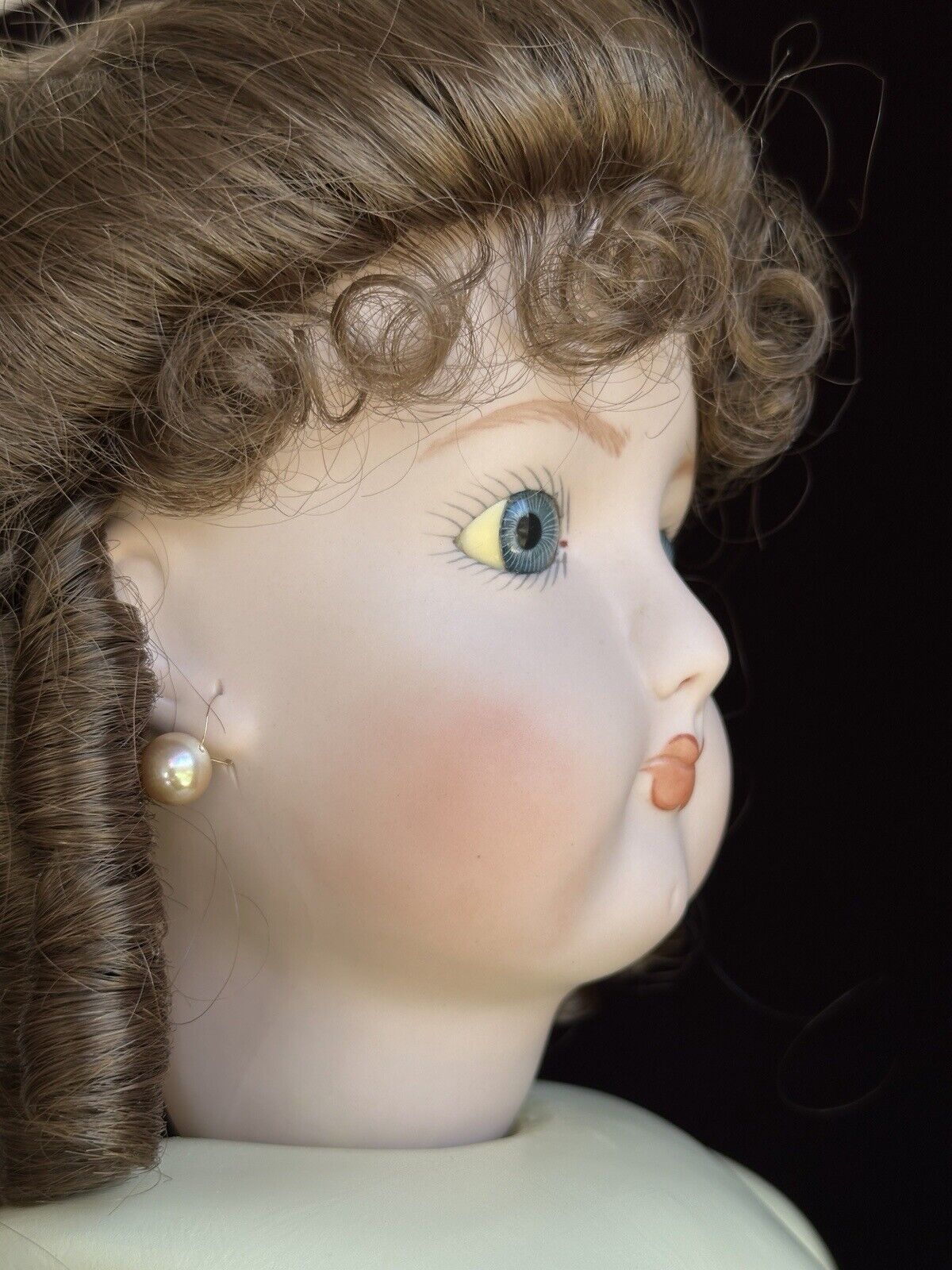 Large Vintage 31” Porcelain Reproduction of Antique French Fashion Doll