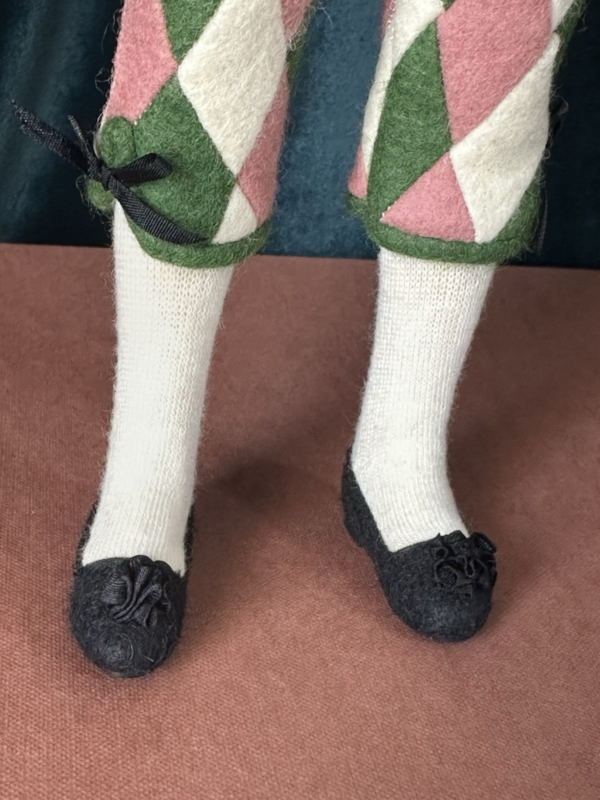 Collectible 15” John Wright The Commedia del'arte Harlequin Felt Doll LE 250