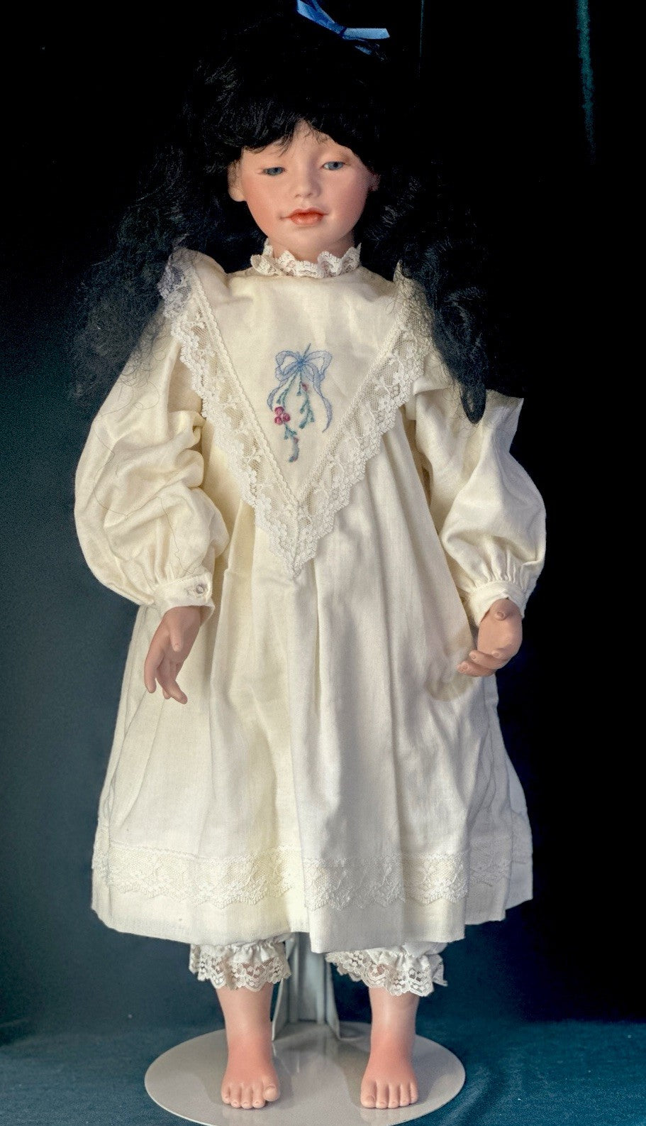 Collectable Elke’s Original Porcelain 25” Doll “Alicia” Box/COA/Book LE 250