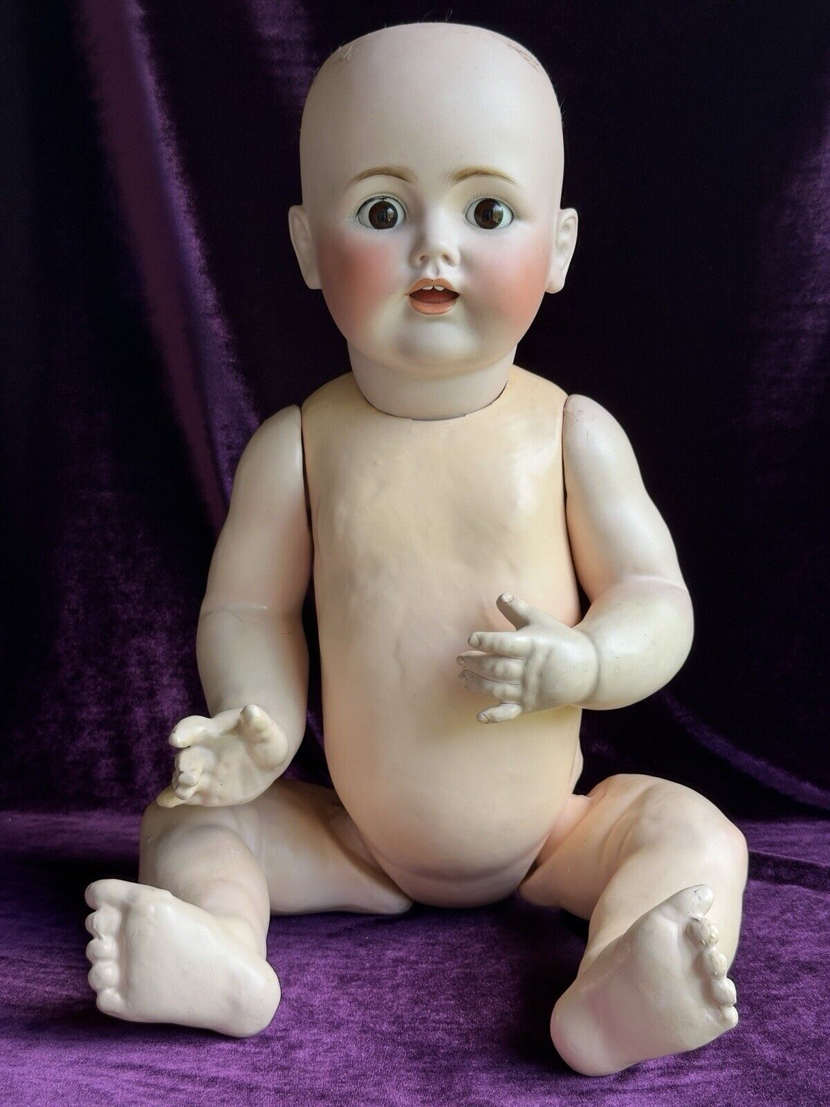 Large Antique German 23” Kestner JDK 257 Character Baby Doll