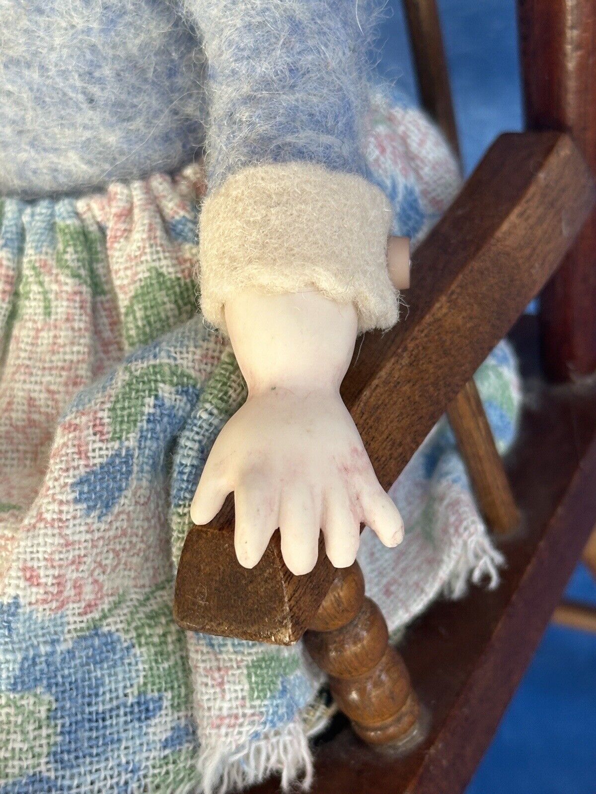 2 OOAK Antique German Parian Bisque Head Dolls Artist Redesign Felted Bodies