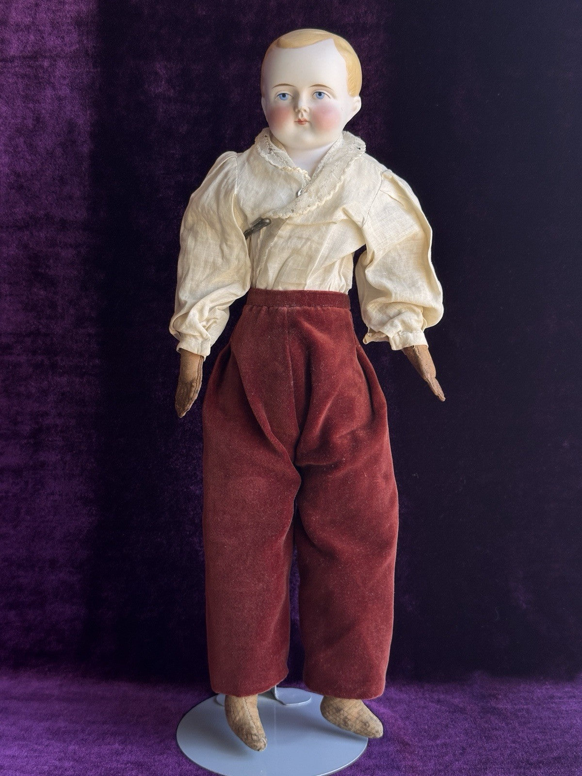 Rare Antique German 15” Alt, Beck & Gottschalck (?) Bisque Parian Boy Doll