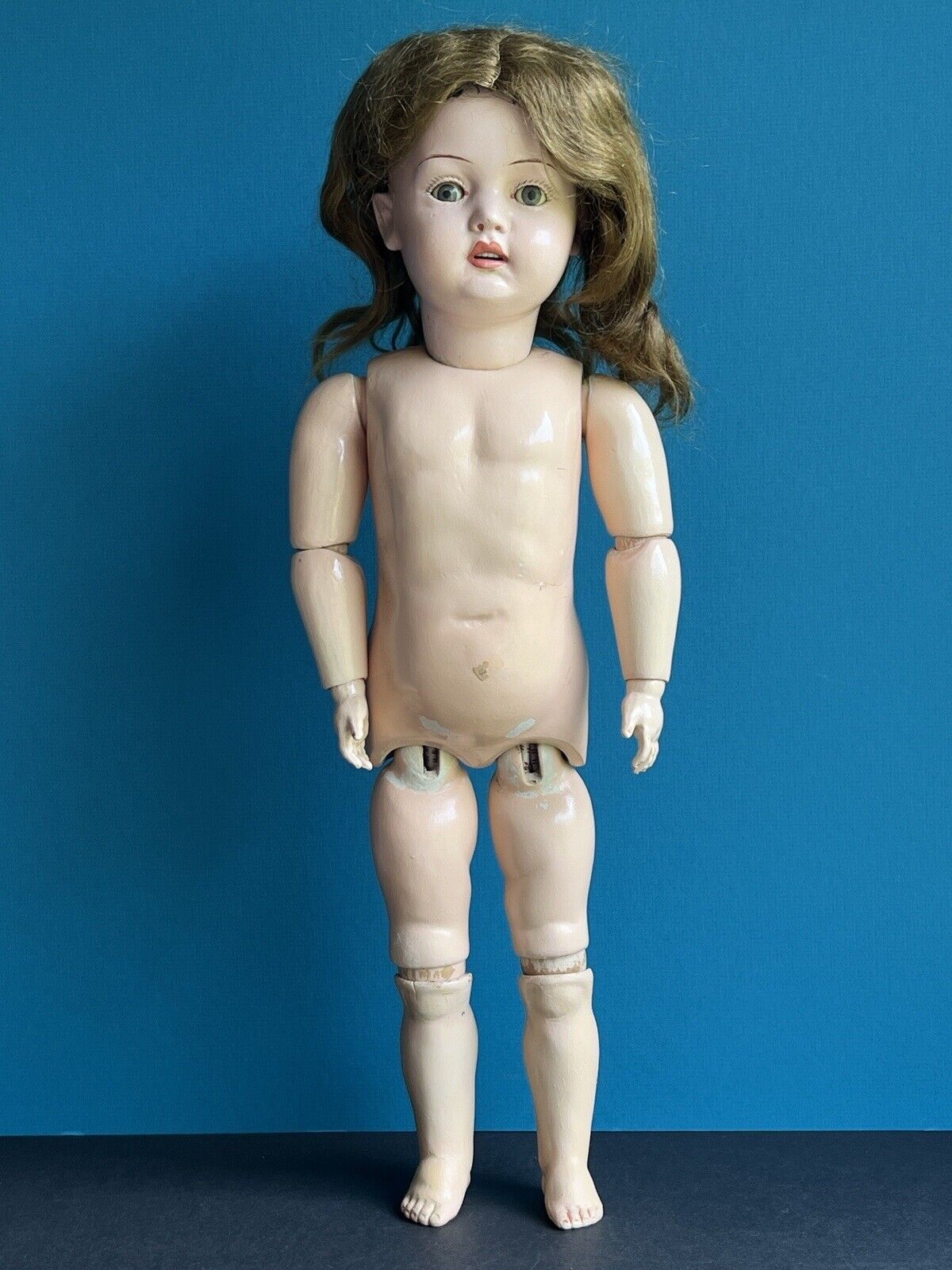 Rare Antique American 20” Composition Doll by F.A.M. Doll Company