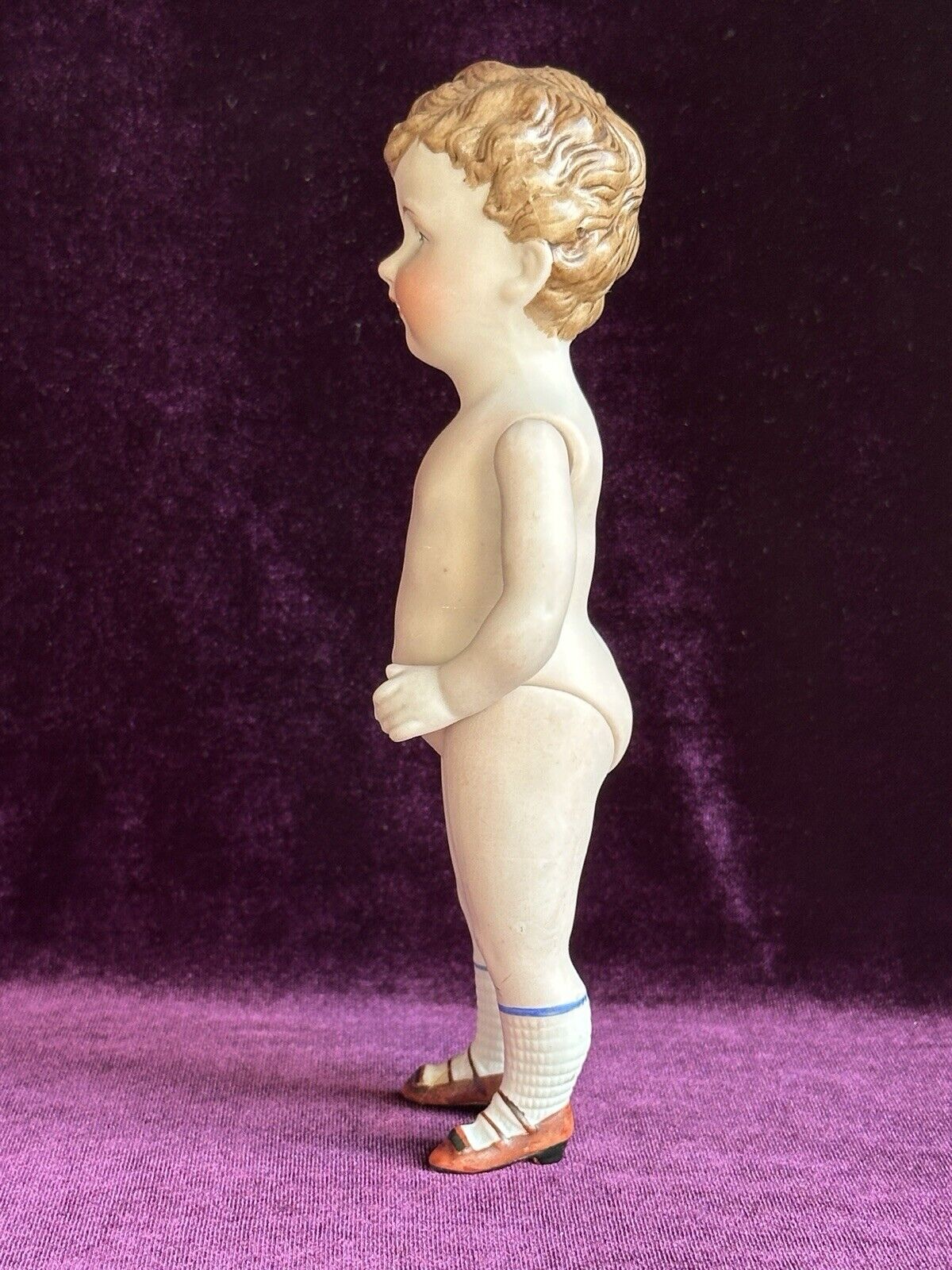 Antique German 7” Kestner 165 All Bisque Mignonette Boy Doll