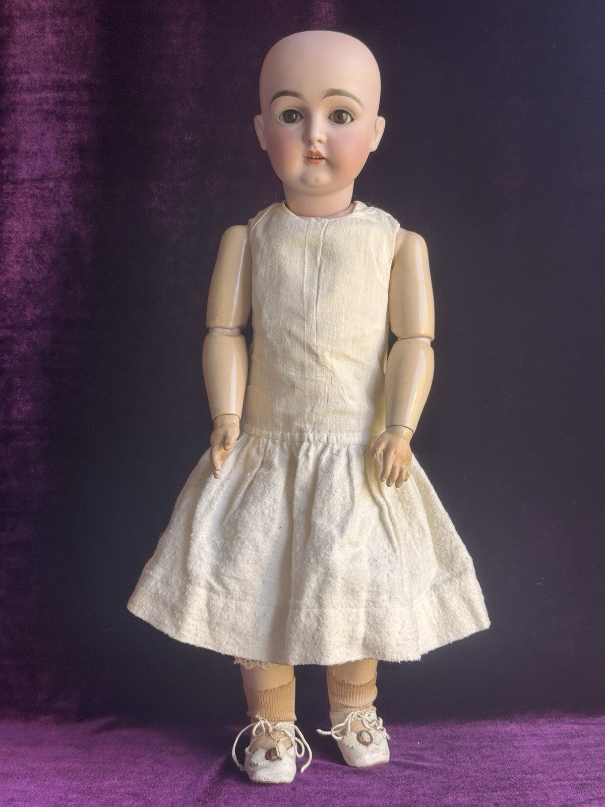 Antique German 18.5” Kestner 129 Bisque Head Composition Body Doll