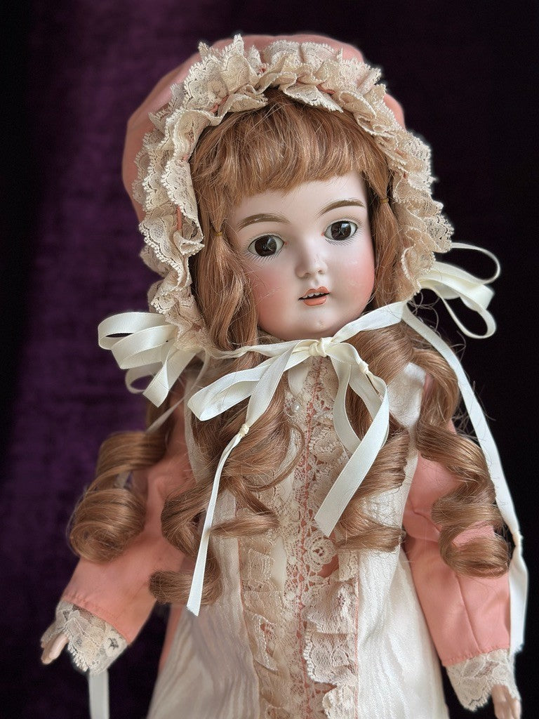 Poupée Reproduction Kestner 171 - 45 Cm - Tête Biscuit Porcelaine - Yeux Bleus