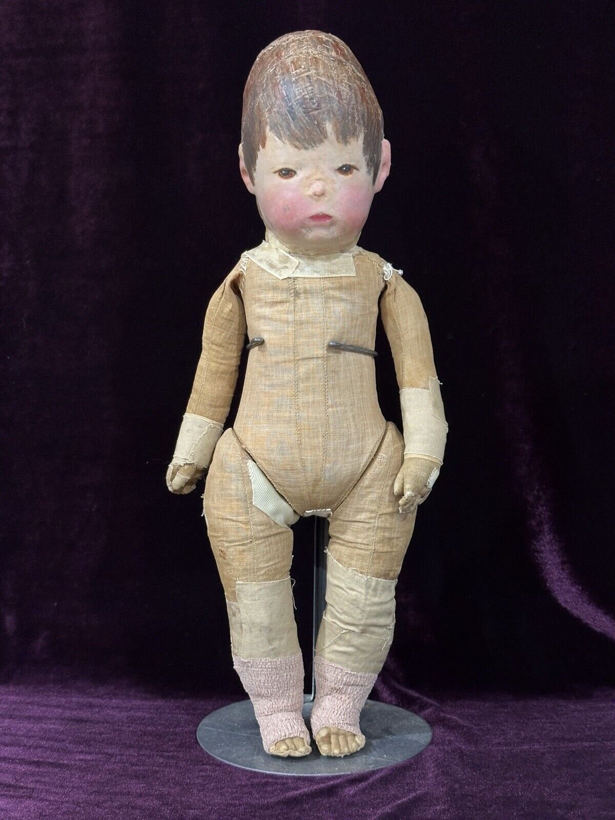 Antique German 17” Early Kathe Kruse Type 1 Wide Hips Doll