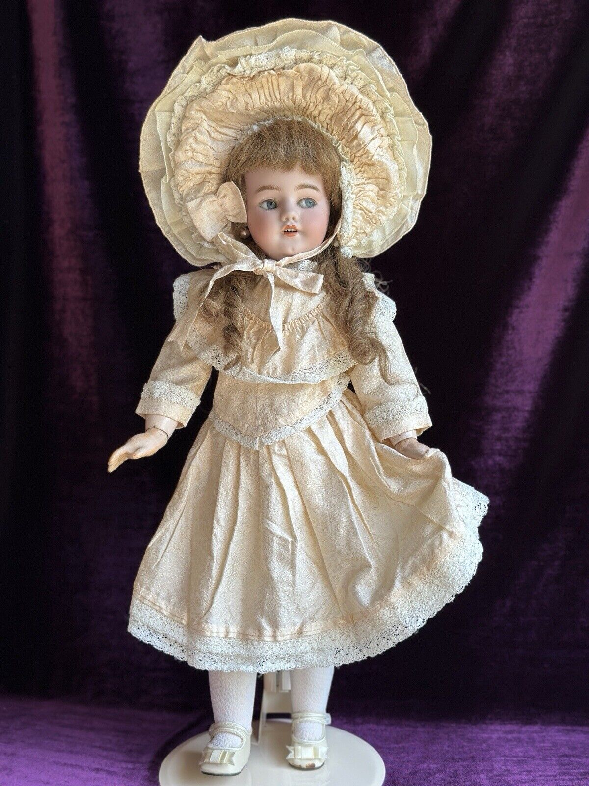 Antique German 22” Simon Halbig 1039 Mechanical Flirty Eyes Walker Doll