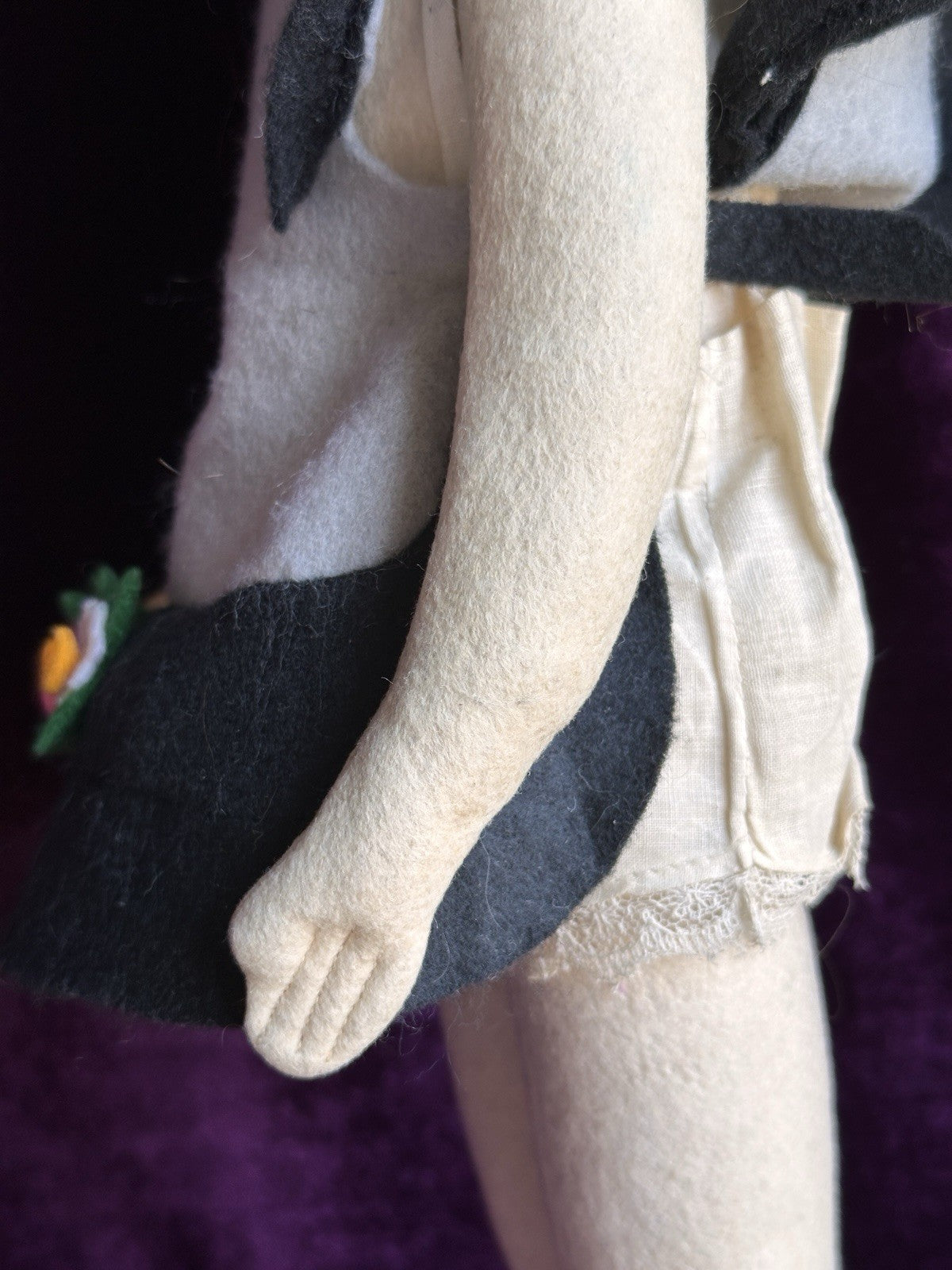 Vintage 18” Italian/French Lenci Style Cloth Felt Doll
