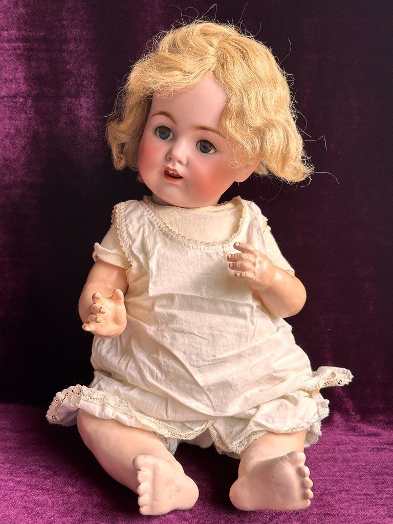 Large 21” Antique German JDK Kestner 257 Bisque Head Baby Doll Composition Body