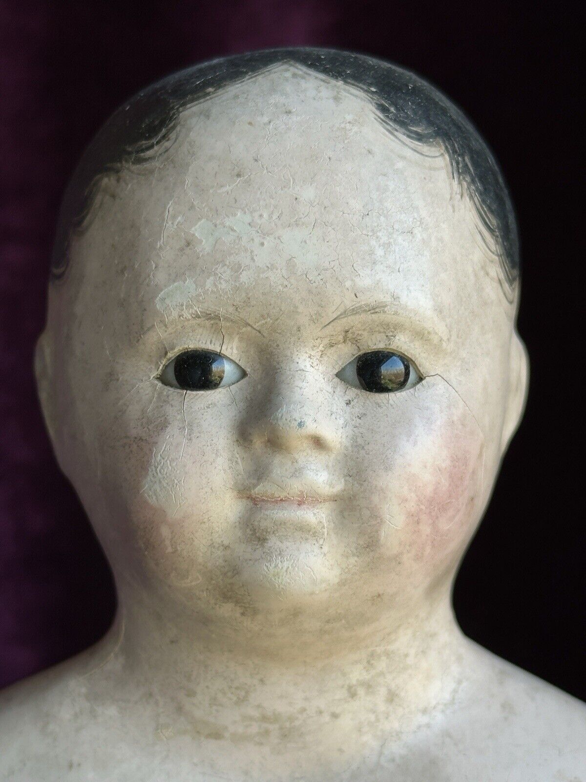 Antique French 21” Andréas Voit Papier Mache Glass Eyes Fashion Doll