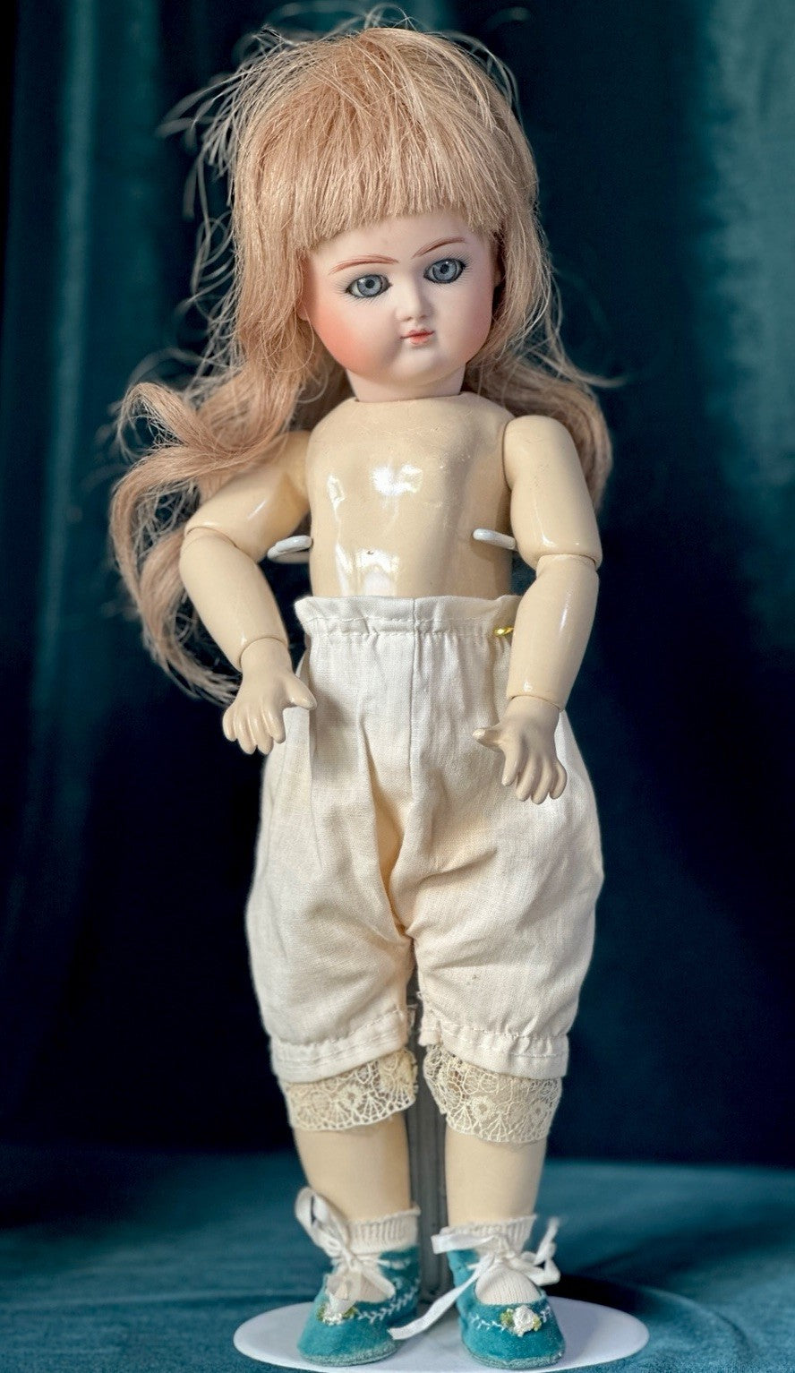 Artist Reproduction of Antique French 14” Doll Porcelain Head Seeley Body