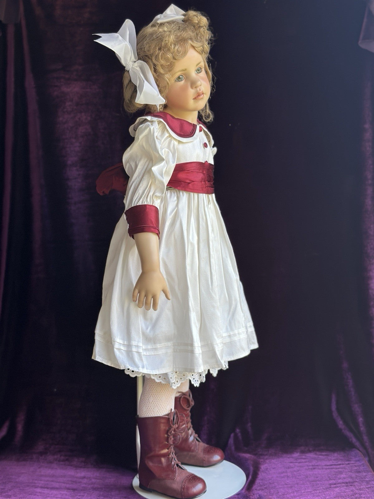 German 31” Hildegard Gunzel Wax Over Porcelain May Doll NIB LE Europe 35