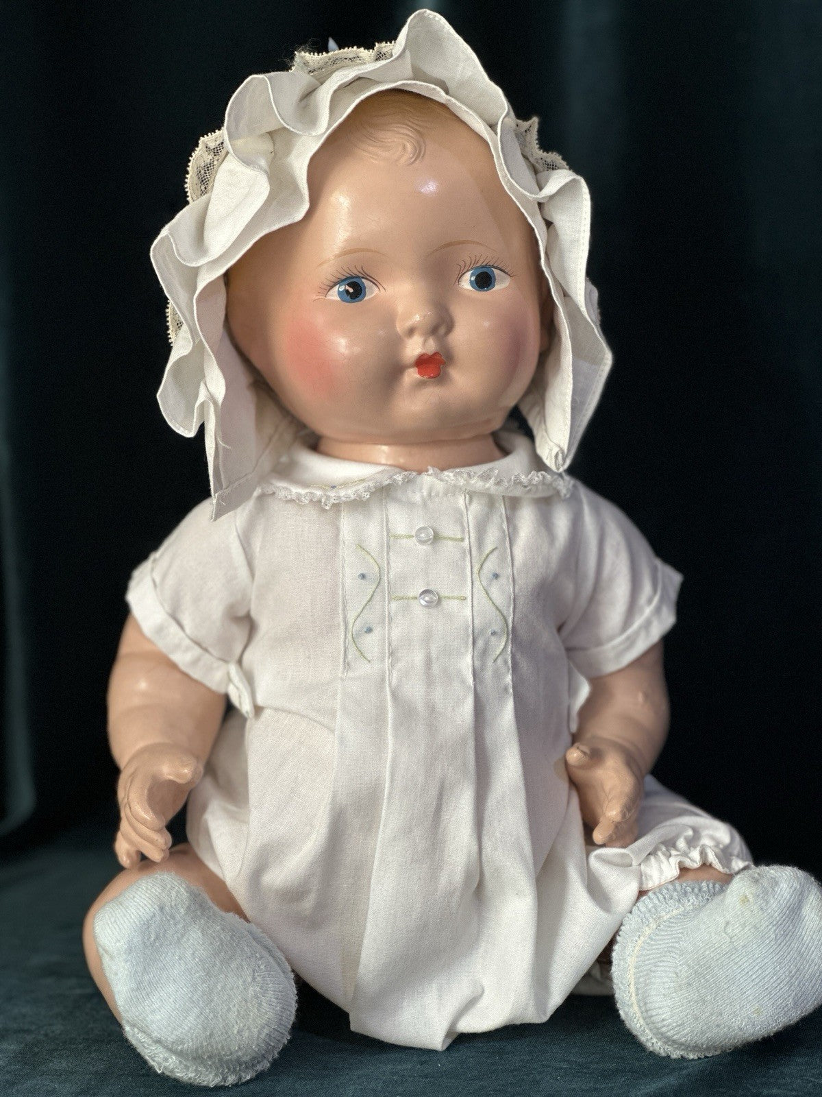 Vintage Unmarked All Composition 17” Baby Doll