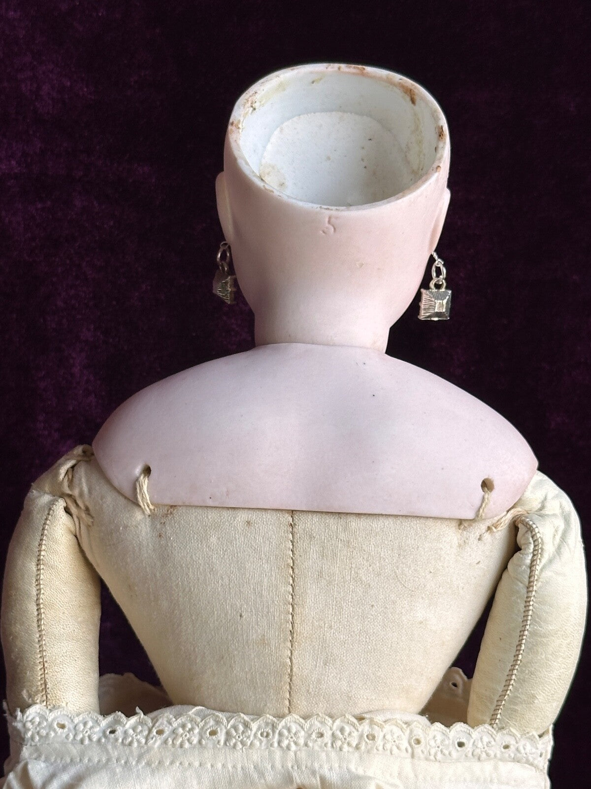 Antique French 19” Poupee Bisque Head Fashion Doll