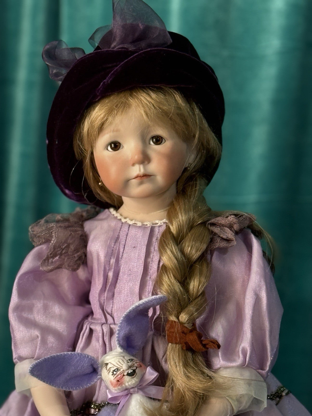 Artist Reproduction Of “Kayla” by Dianna Effner Mold Porcelain 19”Doll 2 Outfits