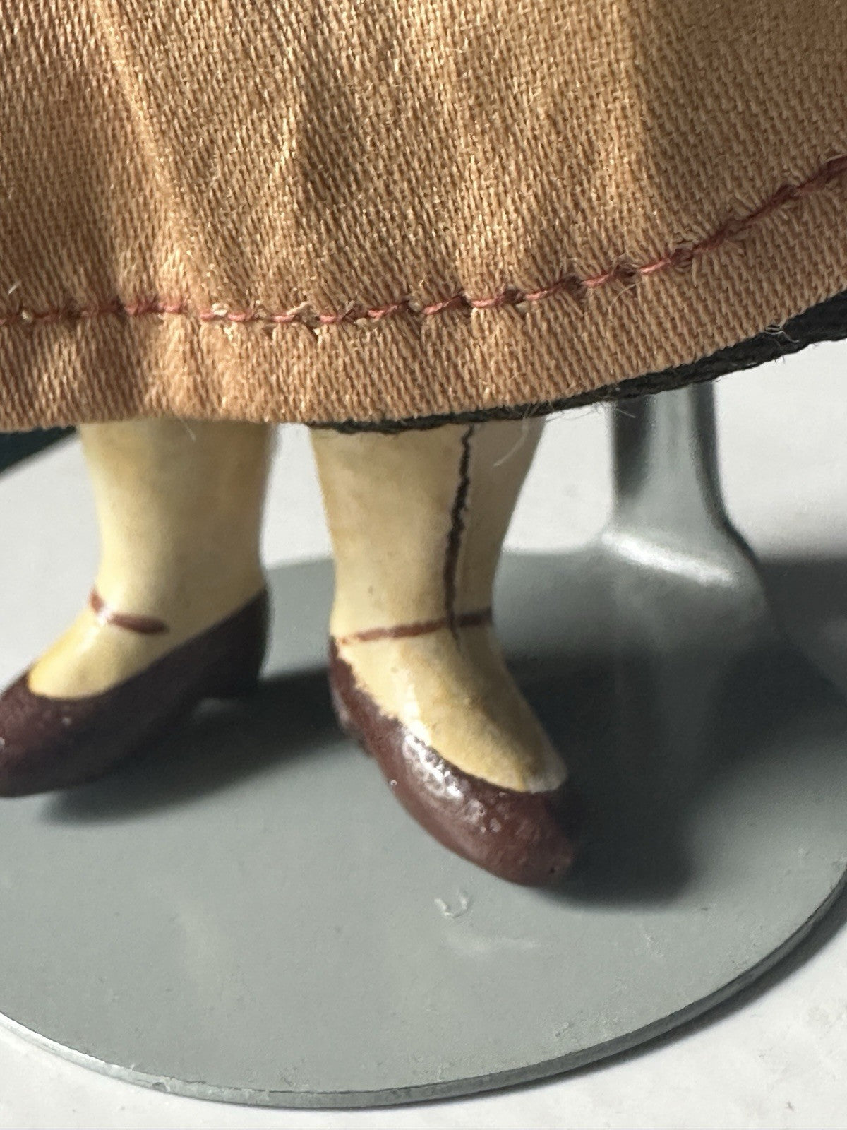 Antique German 5” Mignonette Doll Bisque Head Composition Body Painted Shoes