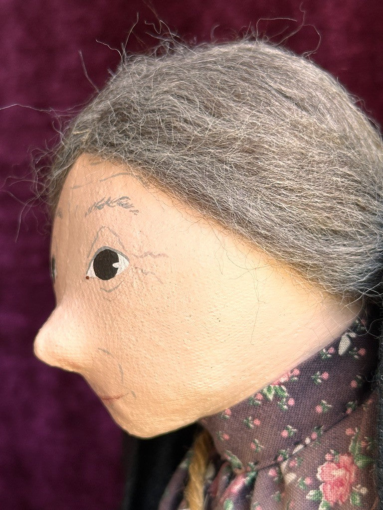 Vintage NIADA Artist Ellen Turner Cloth Painted Handmade 18.5” Doll with Tag