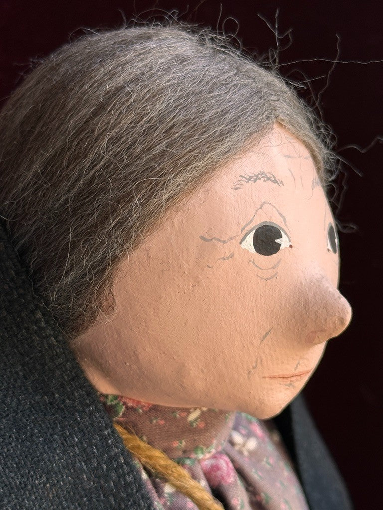 Vintage NIADA Artist Ellen Turner Cloth Painted Handmade 18.5” Doll with Tag