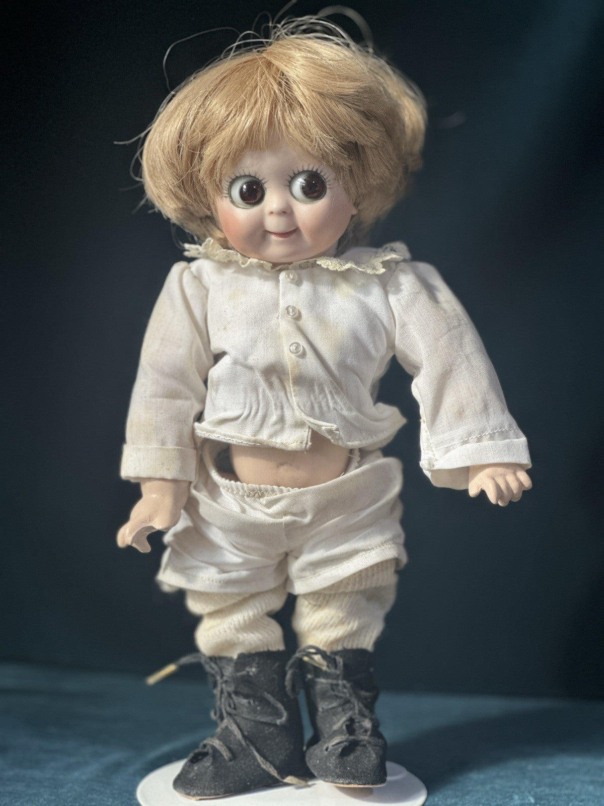 Lot Of 2 Vintage Reproduction of Antique German JDK 221 Googly Eyes 11” Dolls
