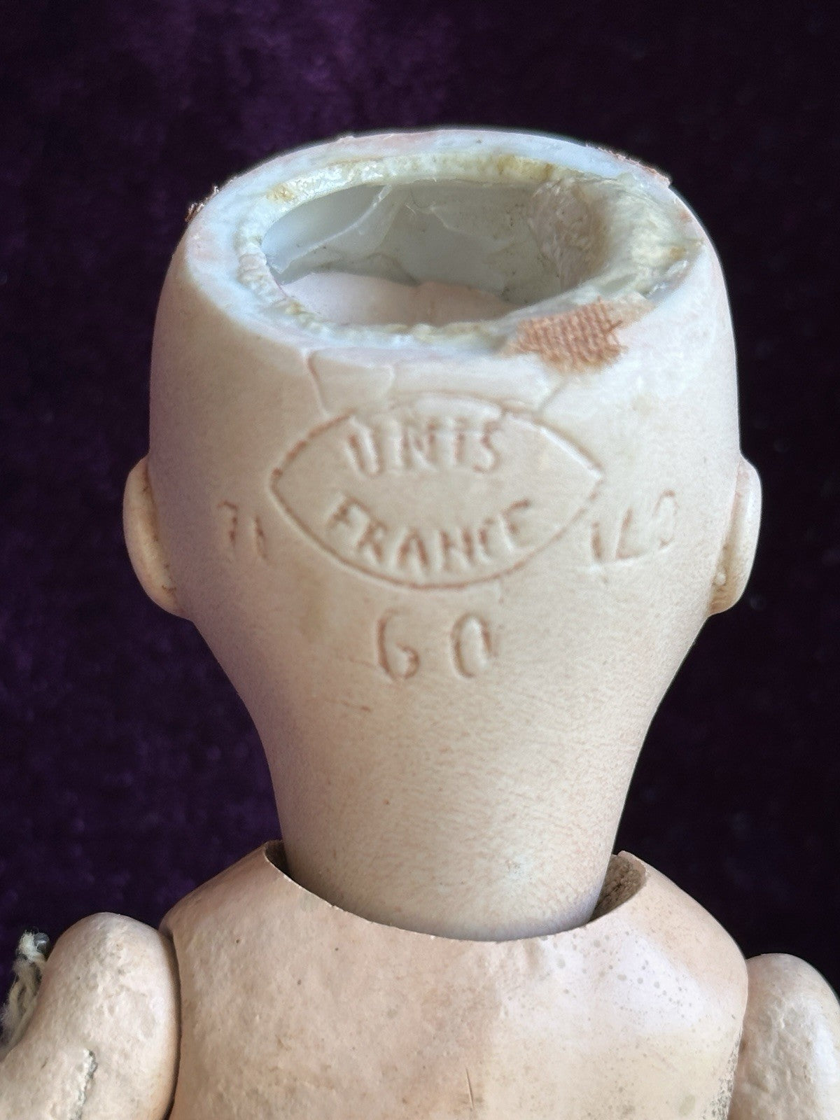 Antique French Petite 9” Unis France 60 Bisque Head Doll
