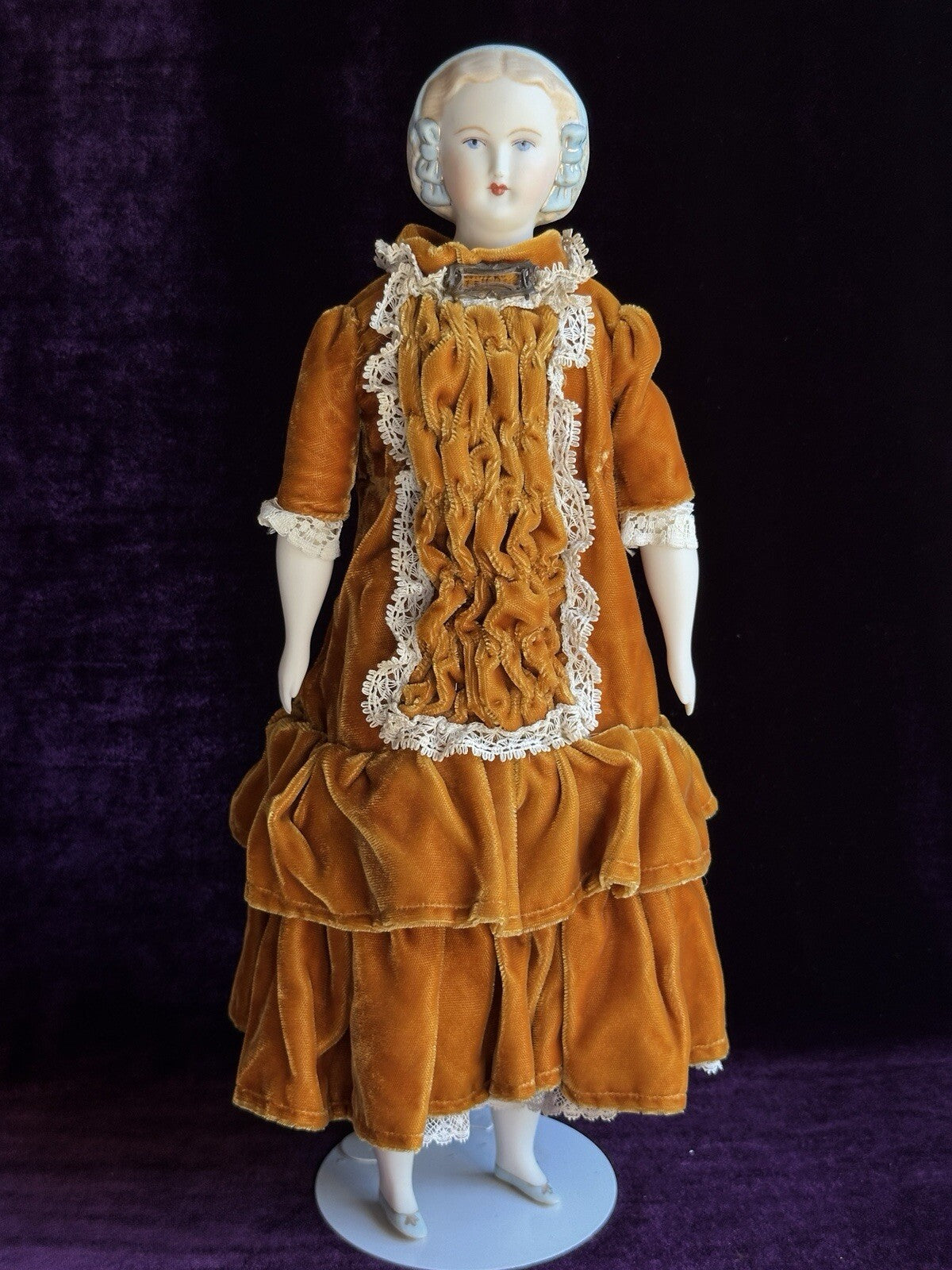 Vintage 16” Porcelain Victorian Reproduction of Parian Fashion Lady Doll