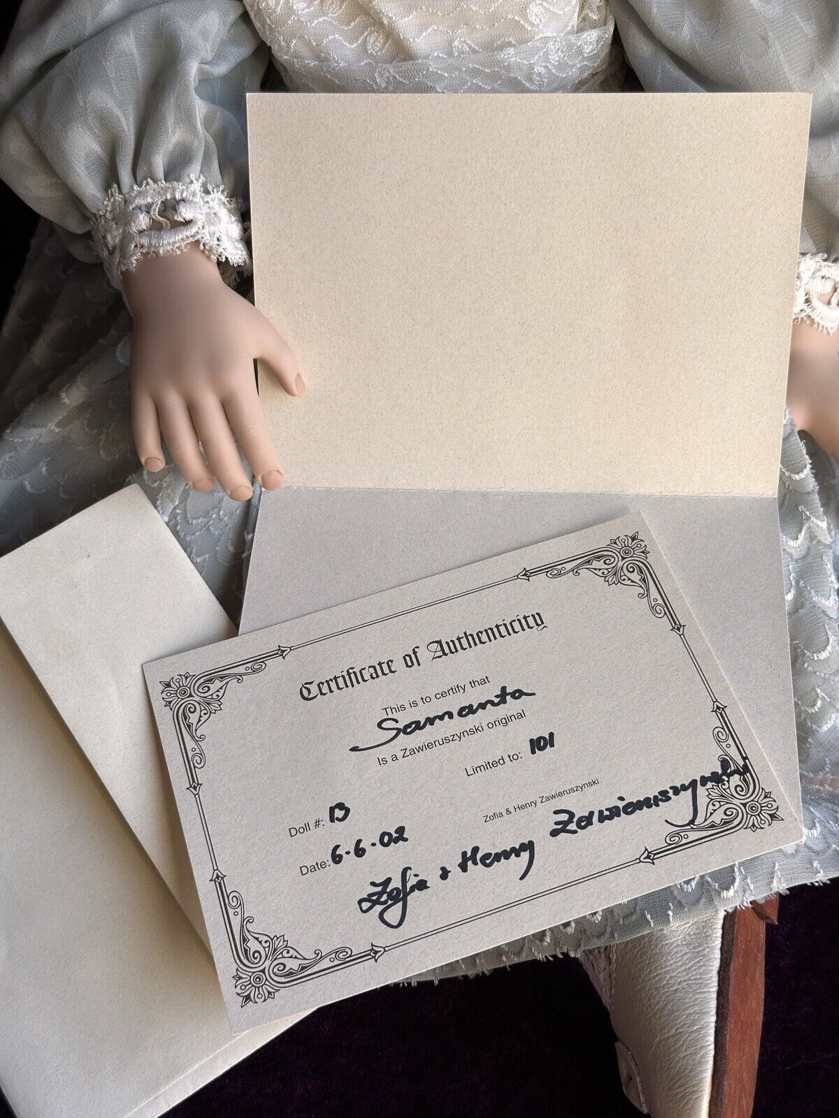 Lifelike Vinyl Doll Samanta By Zofia and Henry Zawieruszynski LE 101 with COA