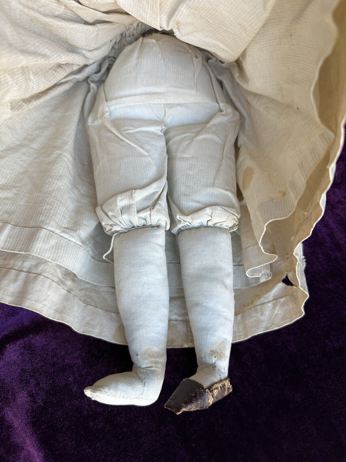 Antique French 21” Andréas Voit Papier Mache Glass Eyes Fashion Doll
