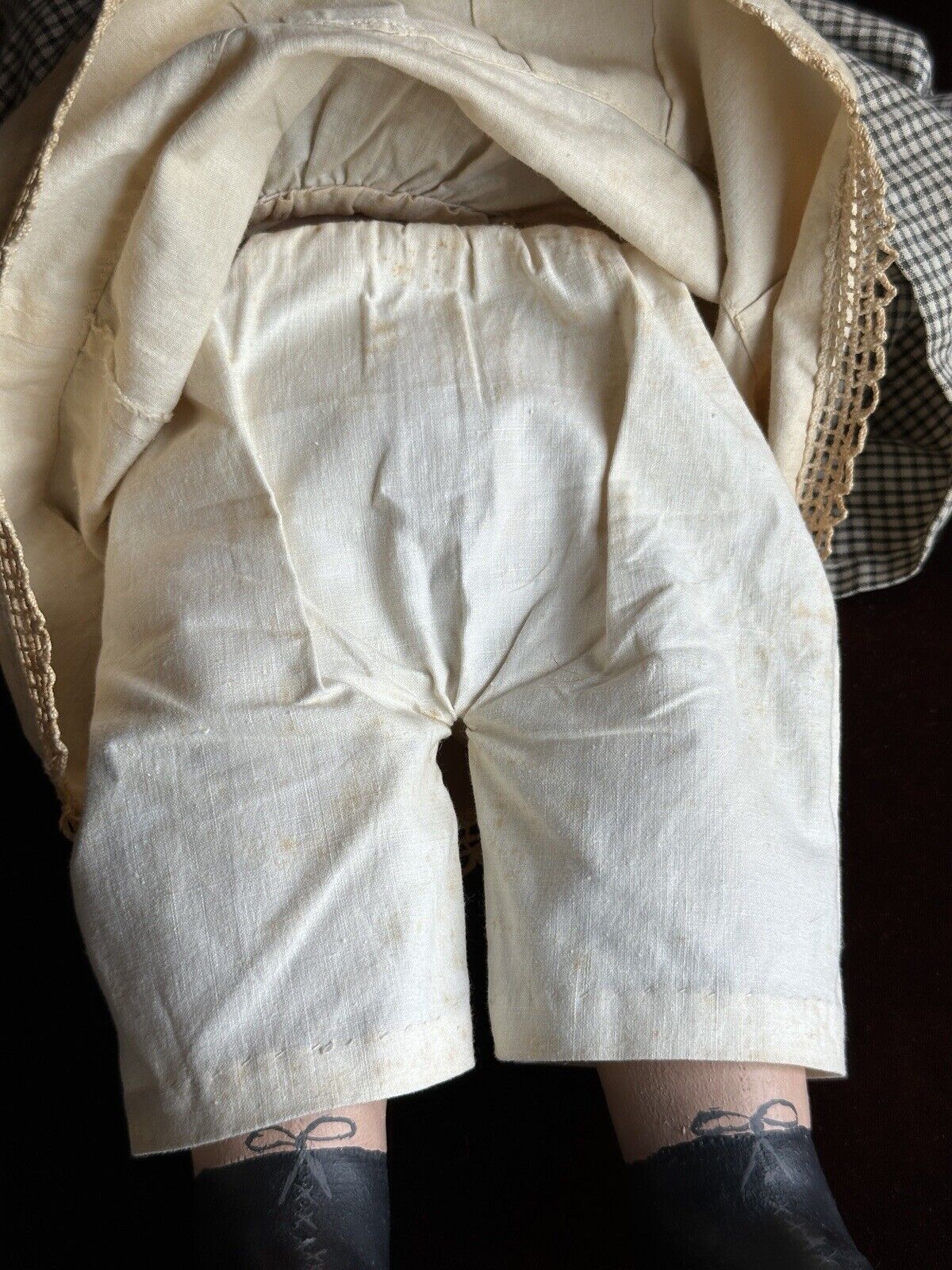Vintage 18” Cloth Artist Reproduction of Antique Izannah Walker Victoria Doll