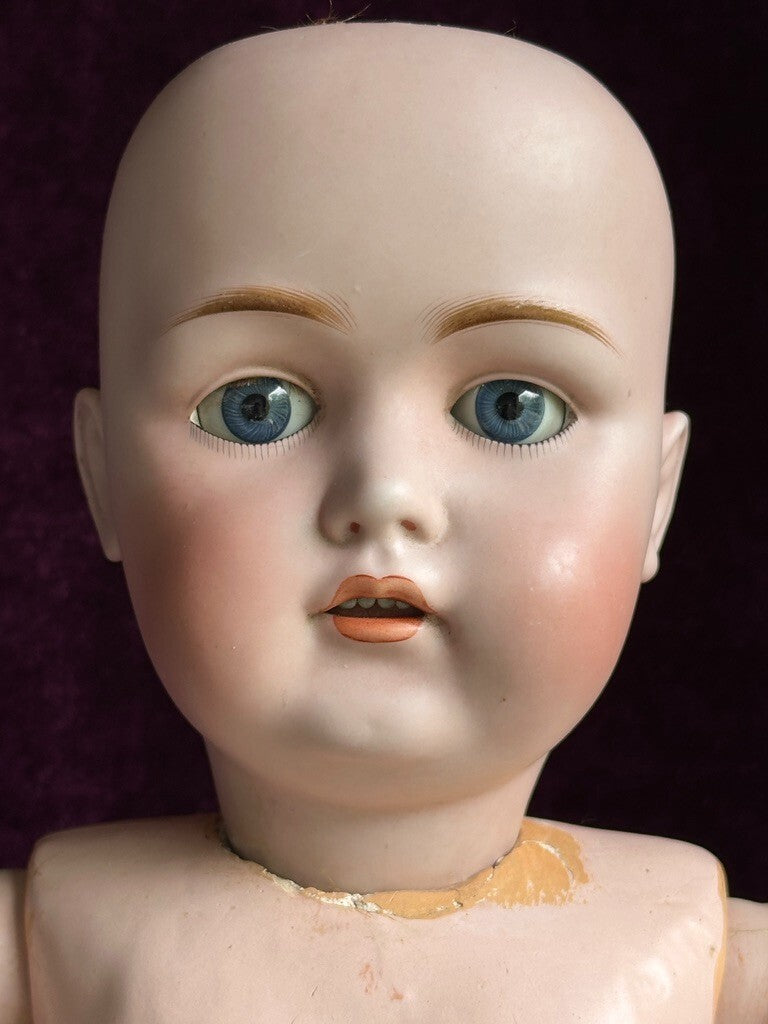 Antique German 26” JDK Kestner 214 Bisque Head Doll Composition Body