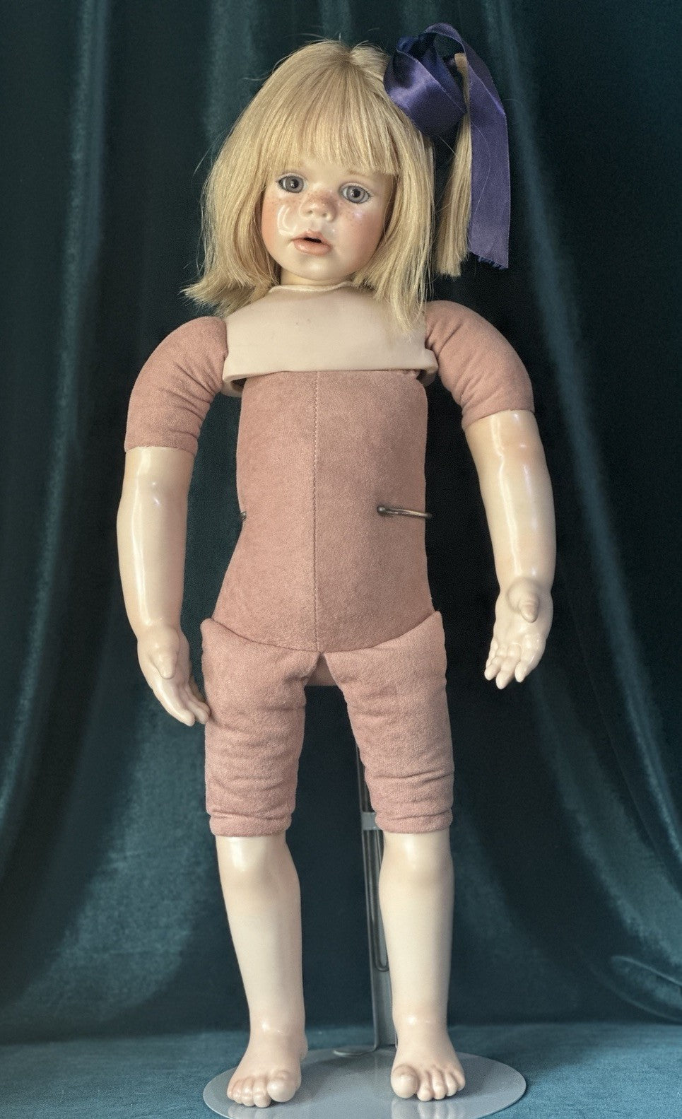 Collectible Artist Susan Krey Baby 24” Doll “Windy” Wax Over Porcelain LE 25