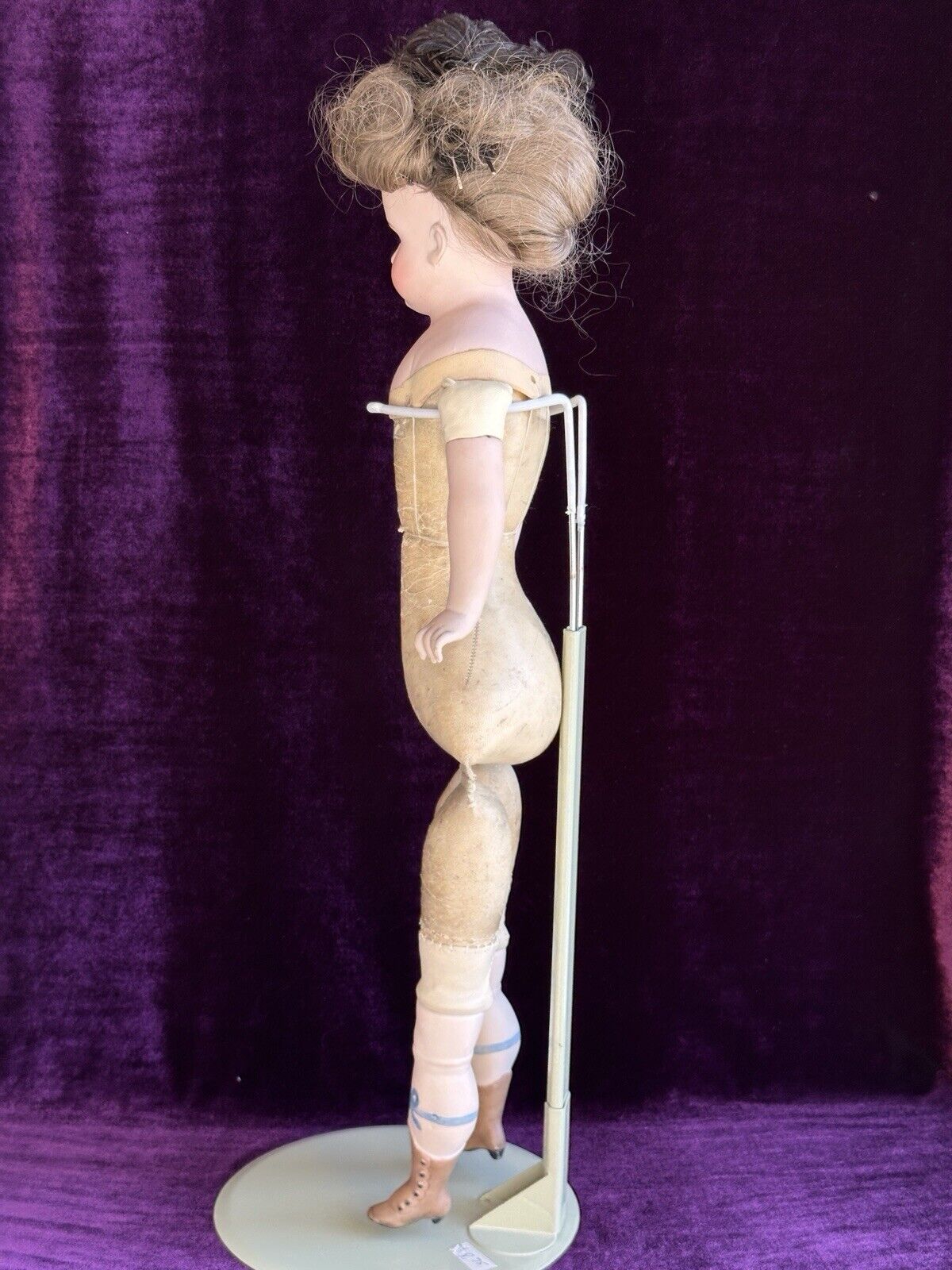 Rare Large Antique German 22” CF Kling 167 Solid Domed Bisque Head Doll
