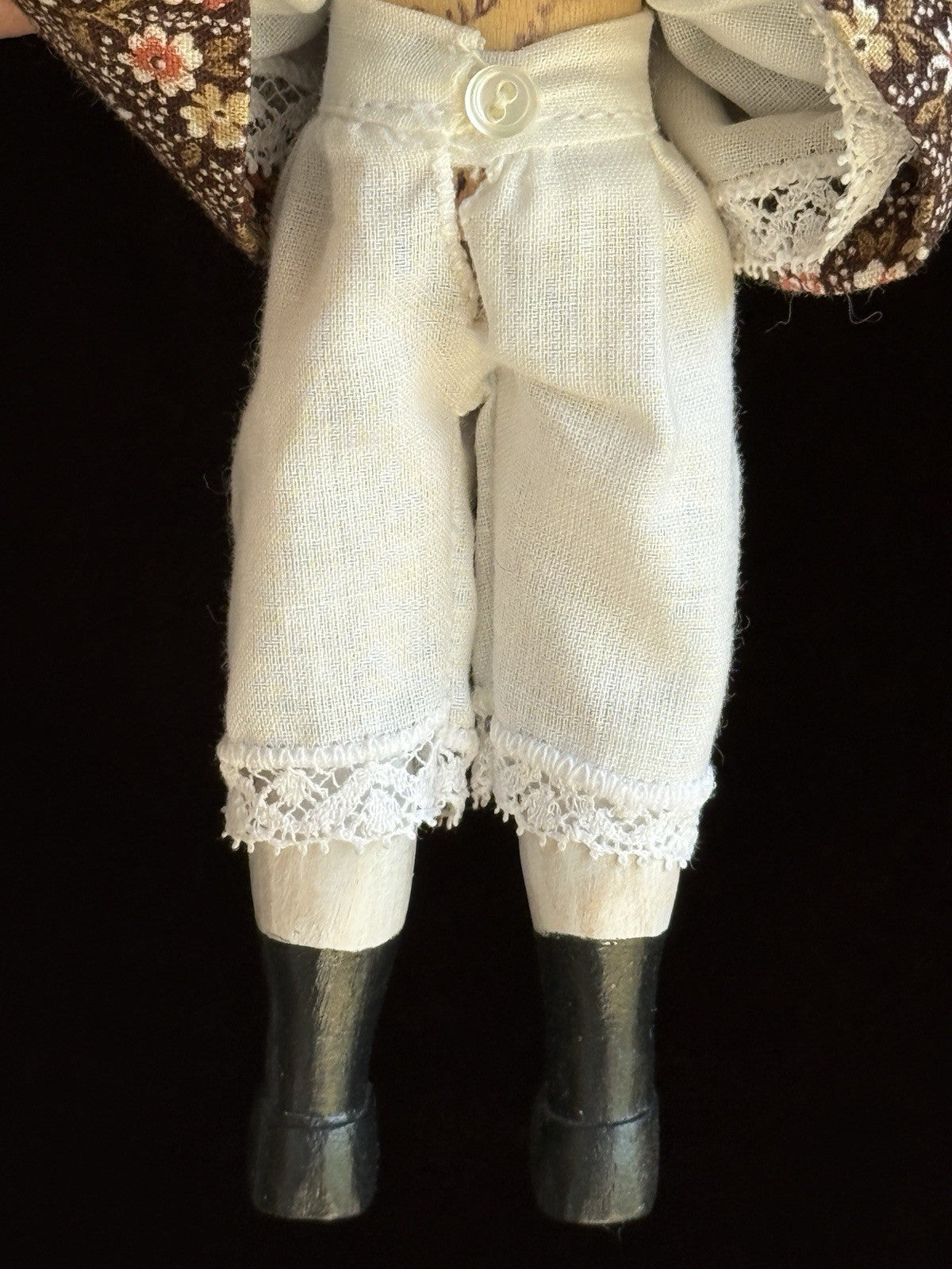 Vintage Judy Brown Hitty 6.25” Wood Carved Doll