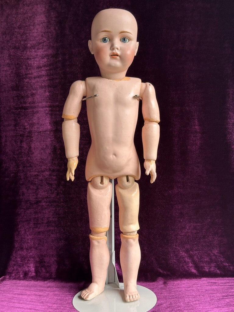 Antique German 26” JDK Kestner 214 Bisque Head Doll Composition Body