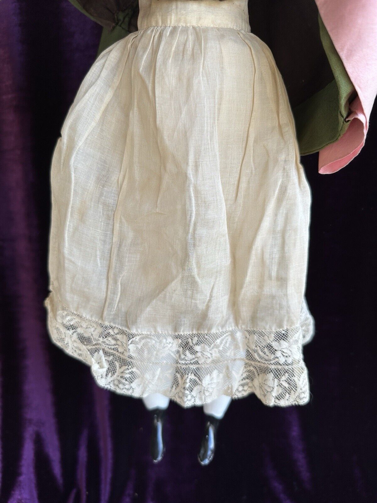 Antique German 20” Flat Top Highbrow China Shoulder Head Doll
