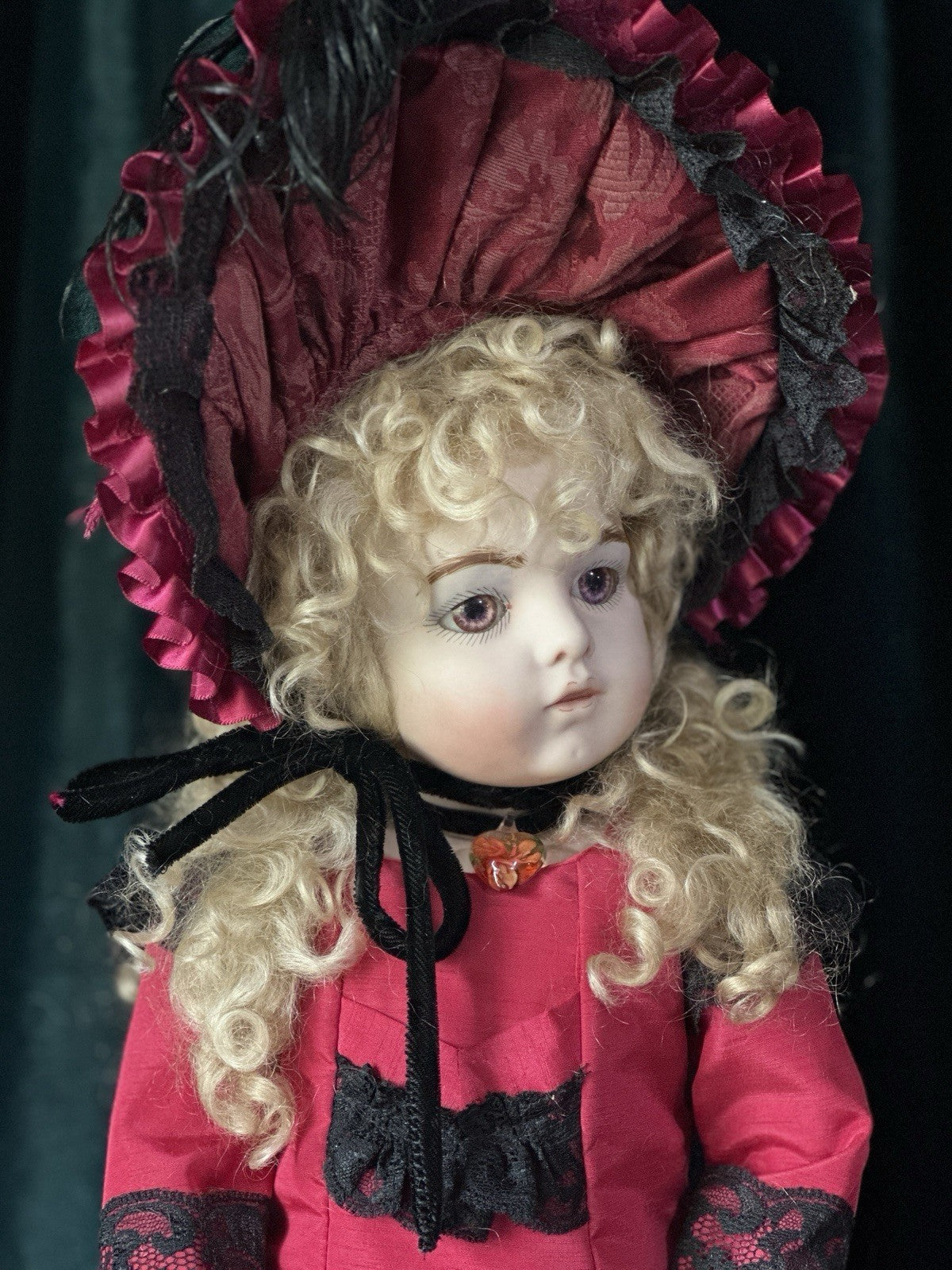 Vintage Artist Reproduction of Antique French Bru Jne 22” Doll Porcelain Head