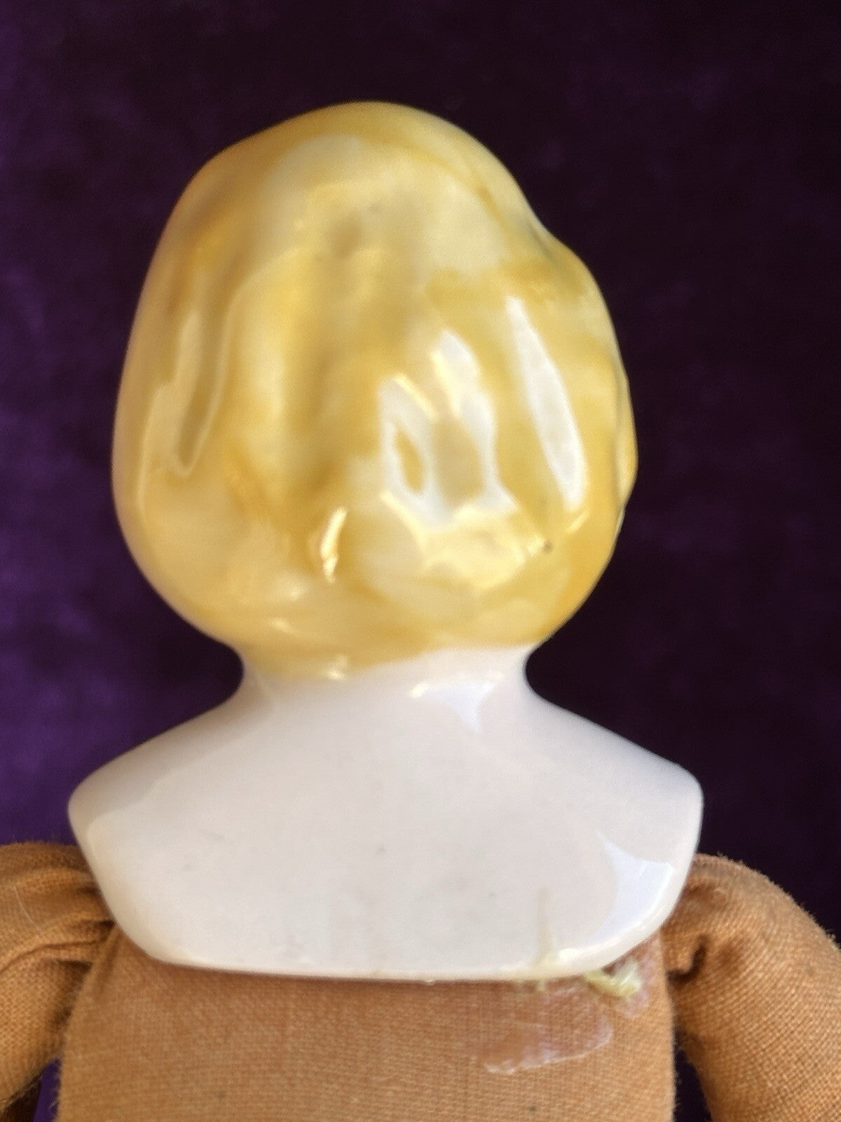 Vintage 7” Ruth Gibbs Porcelain Blonde China Head Doll