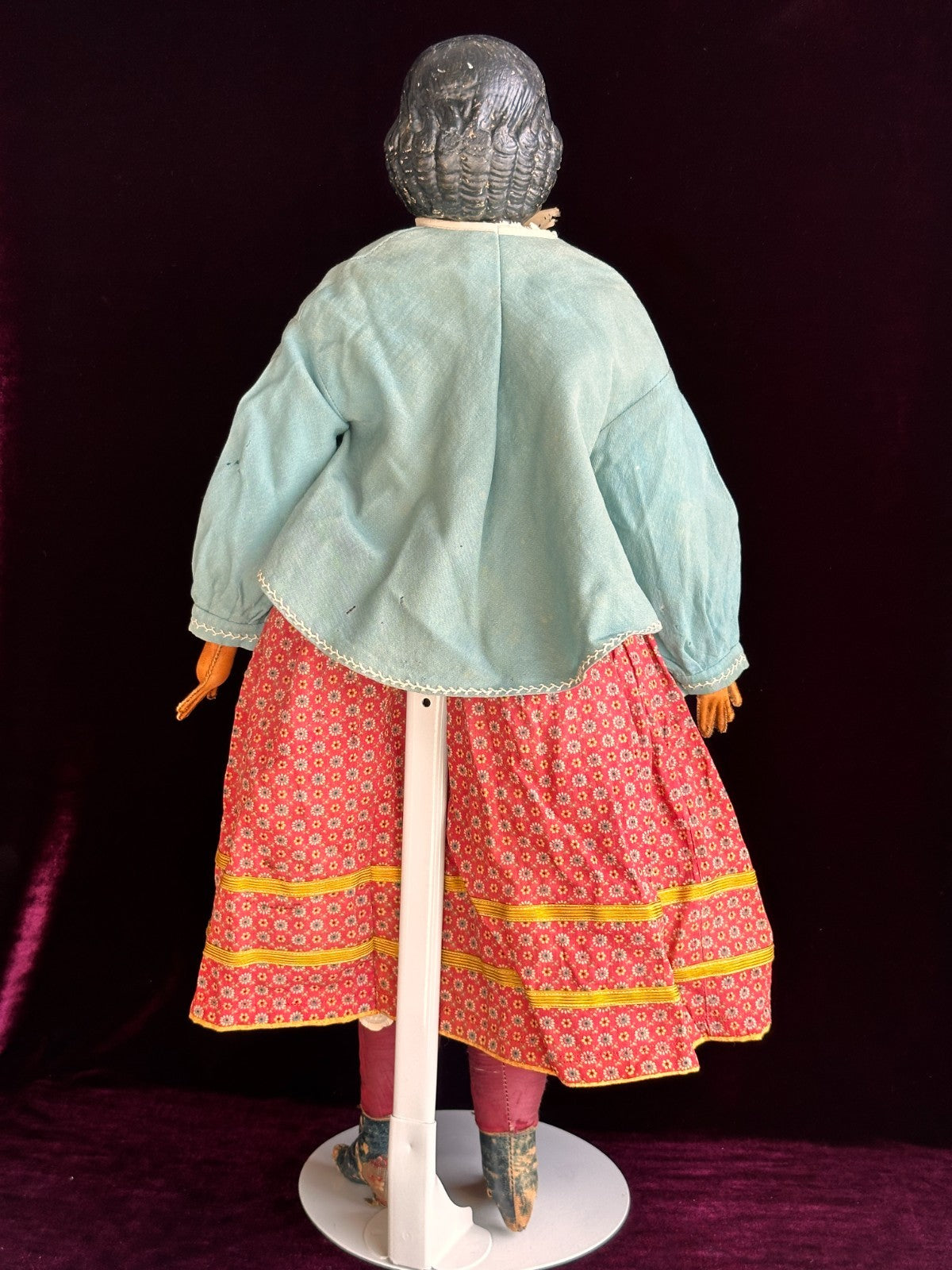 Antique American 26” Greiner Papier Mache Exposed Ears Doll