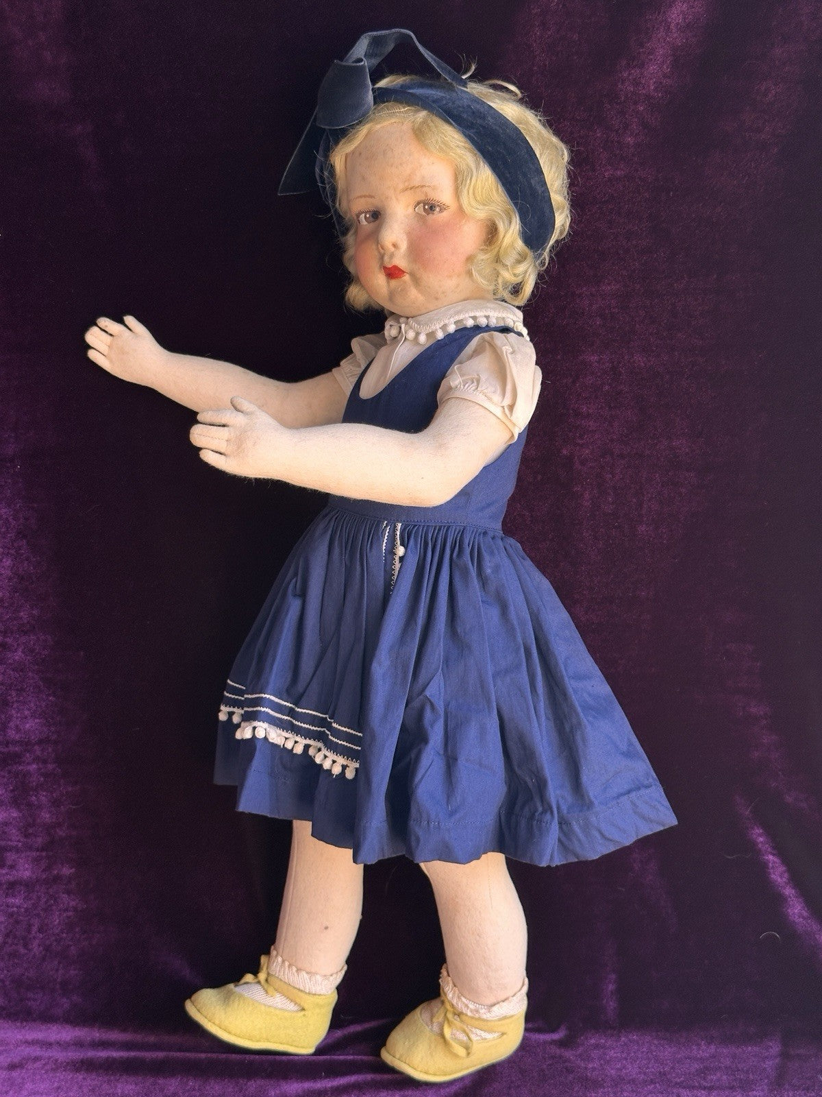 Large Vintage Italian 22” Lenci 300 Series Felt Doll