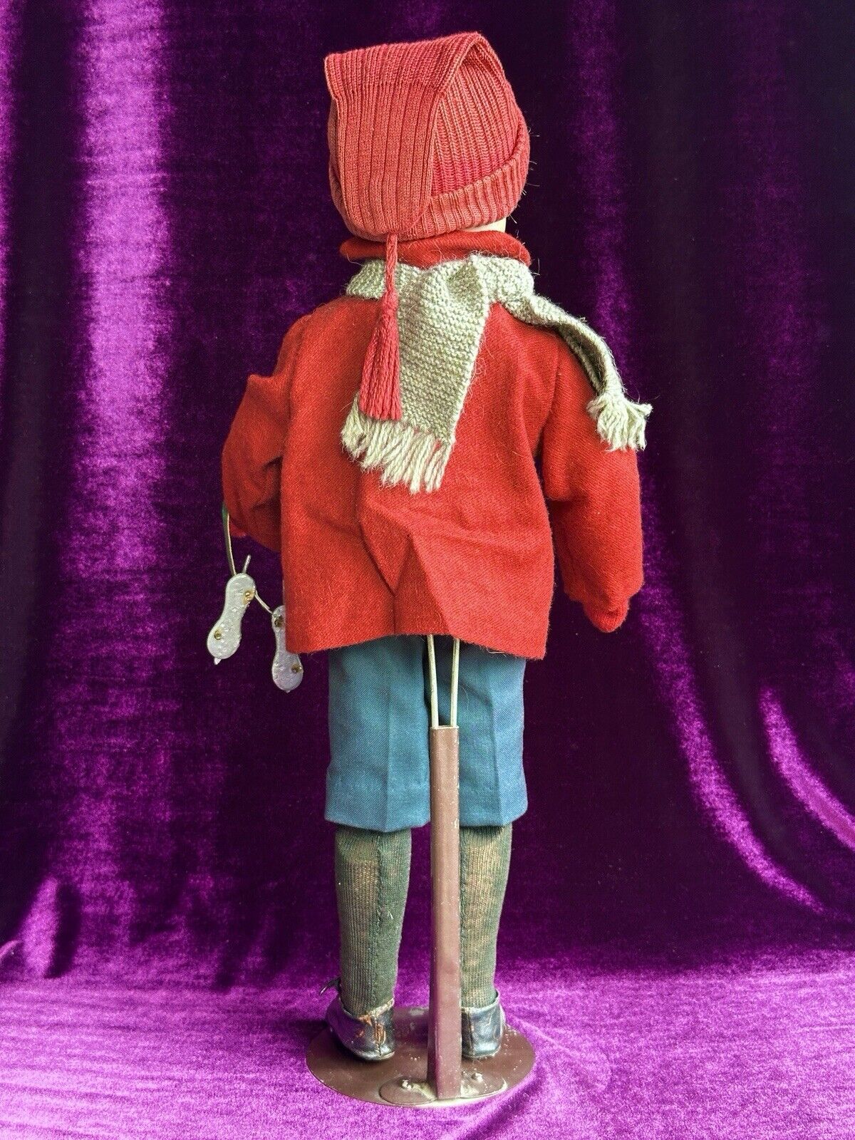 Antique American 19” Schoenhut 308 (?) Wood Carved Boy Doll
