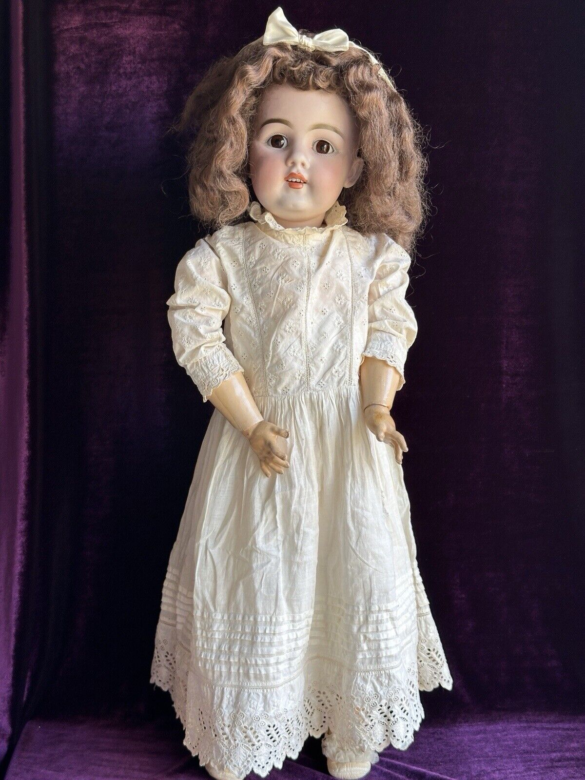 Rare Large Antique German 29” Kestner Dep 156 Bisque Head Child Doll
