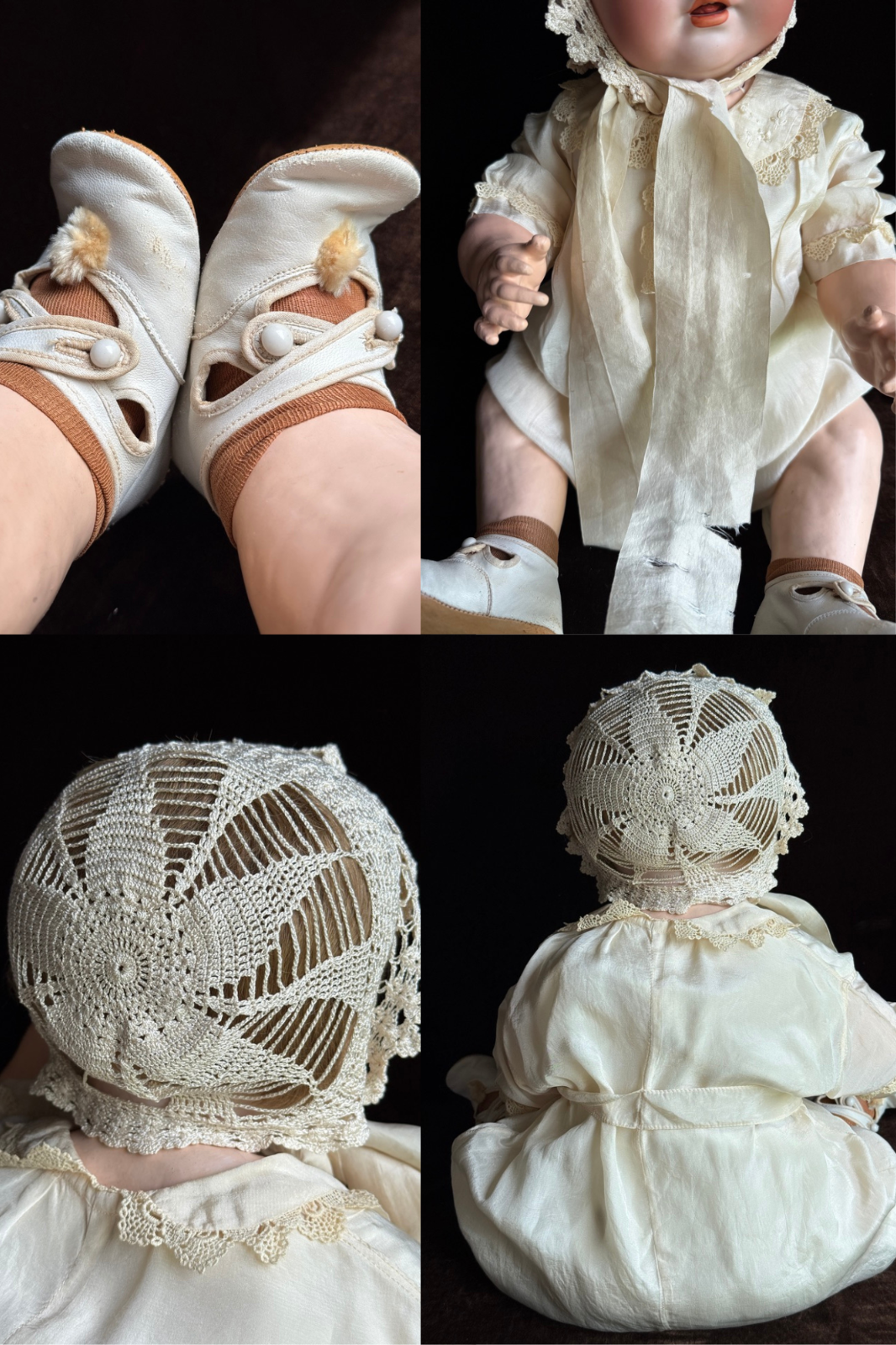 Lifesize Antique German 25” Bahr & Proschild 678 Bisque Head Baby Doll
